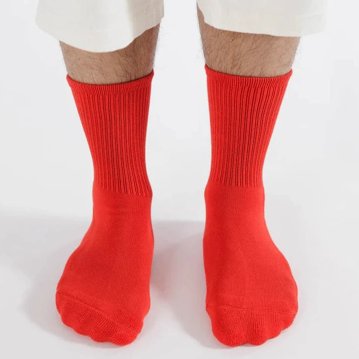 Ribbed Sock Small | Candy Apple