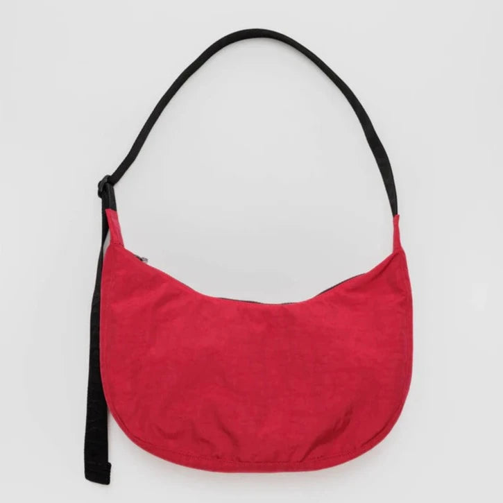 Medium Nylon Crescent Bag | Candy Apple