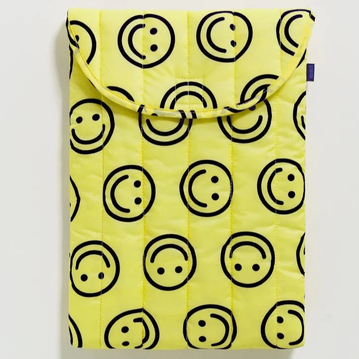 Puffy Laptop Sleeve 16" | Yellow Happy