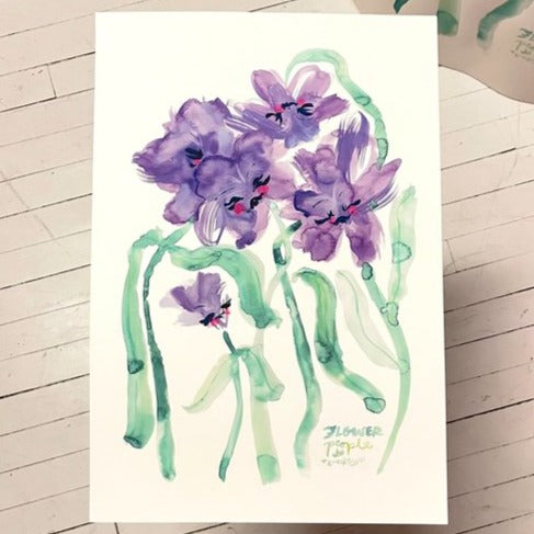 "Purple Pansies" Print - Rachael Meckling