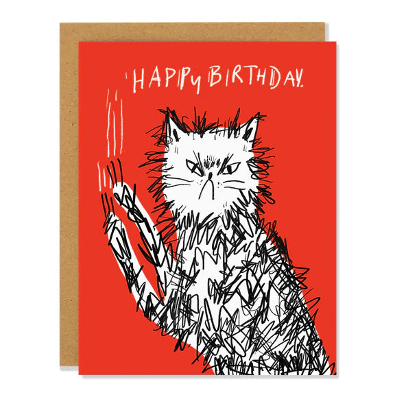 Scratchy Cat Card
