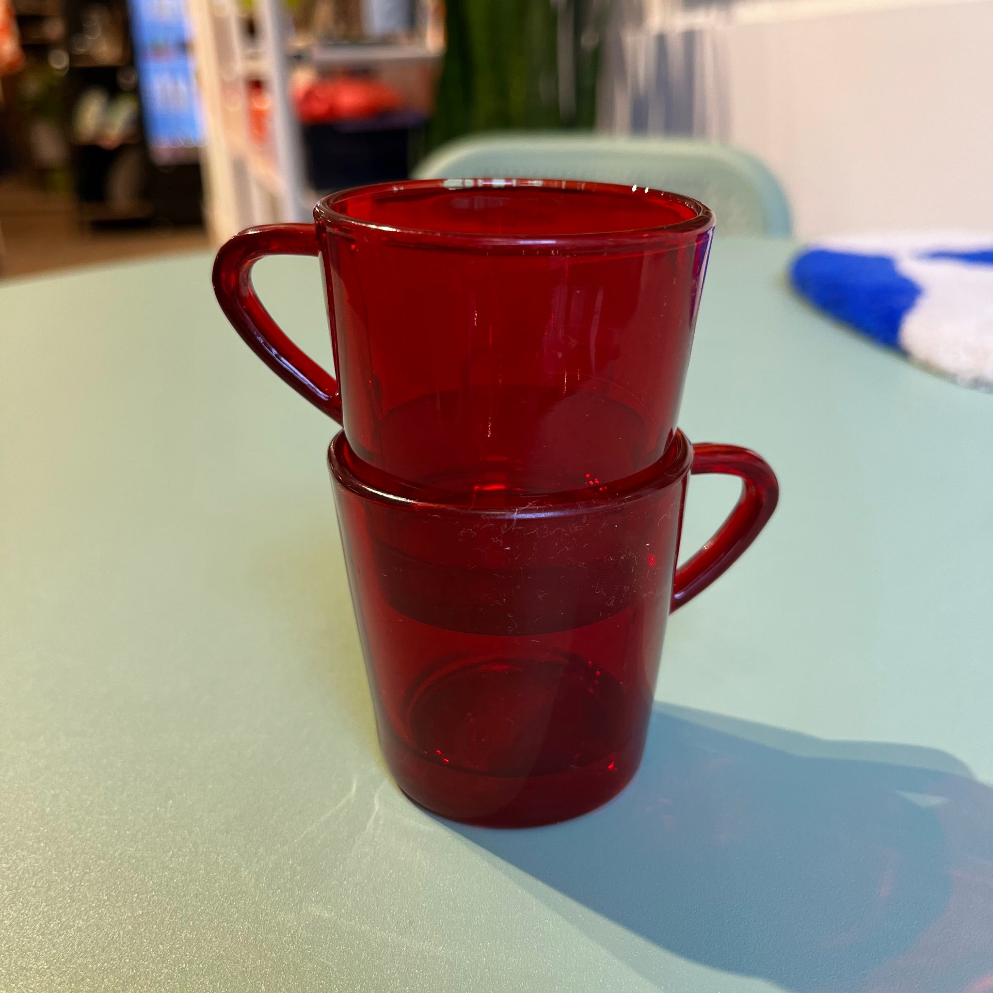 Red Espresso Glasses (Set of 2)