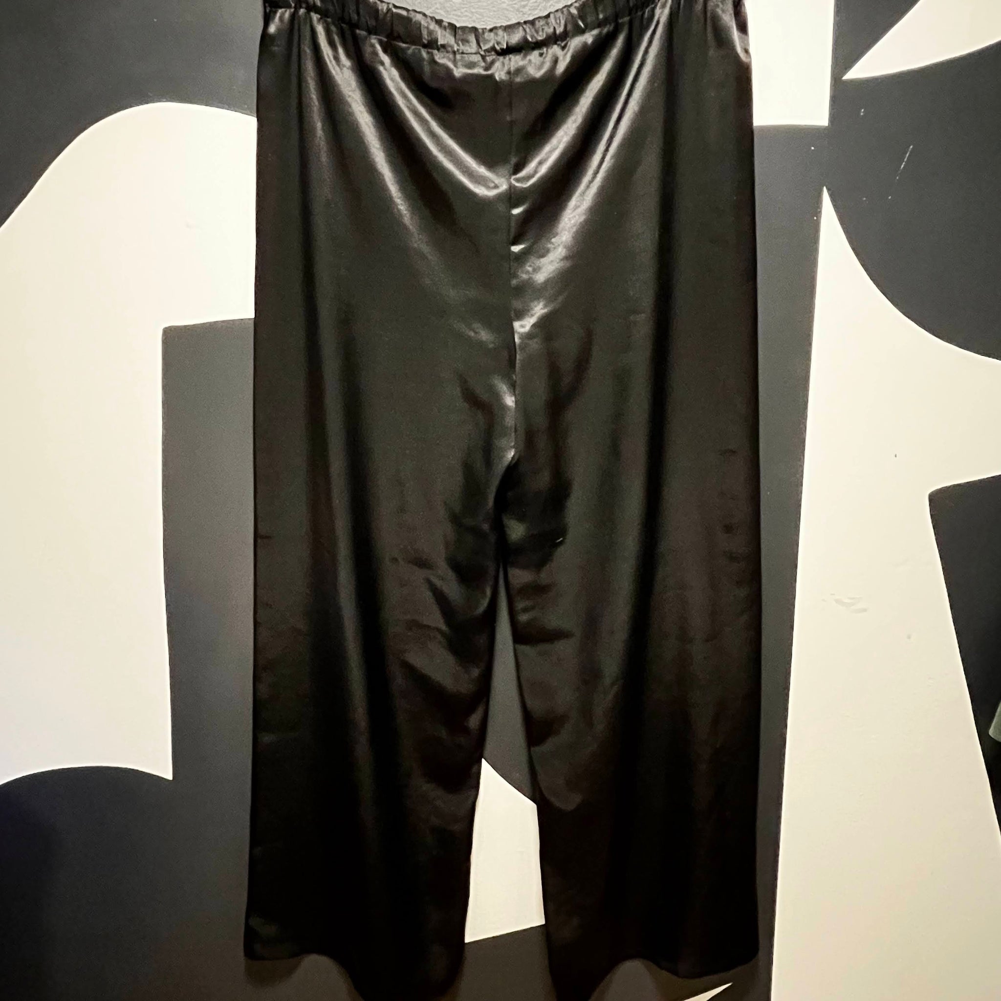 Black Silk Pants | XL