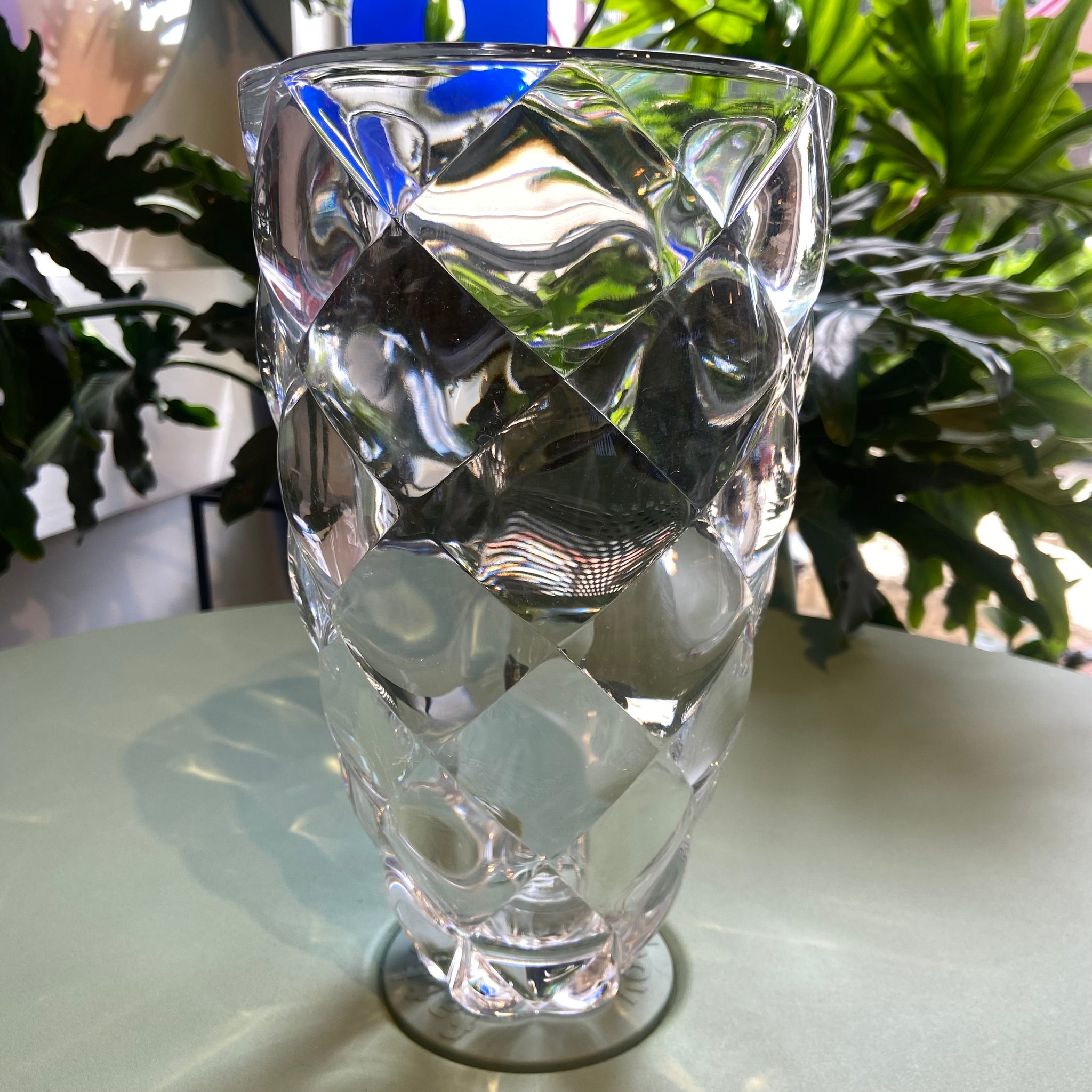 Kaleidoscope Clear Glass Vase