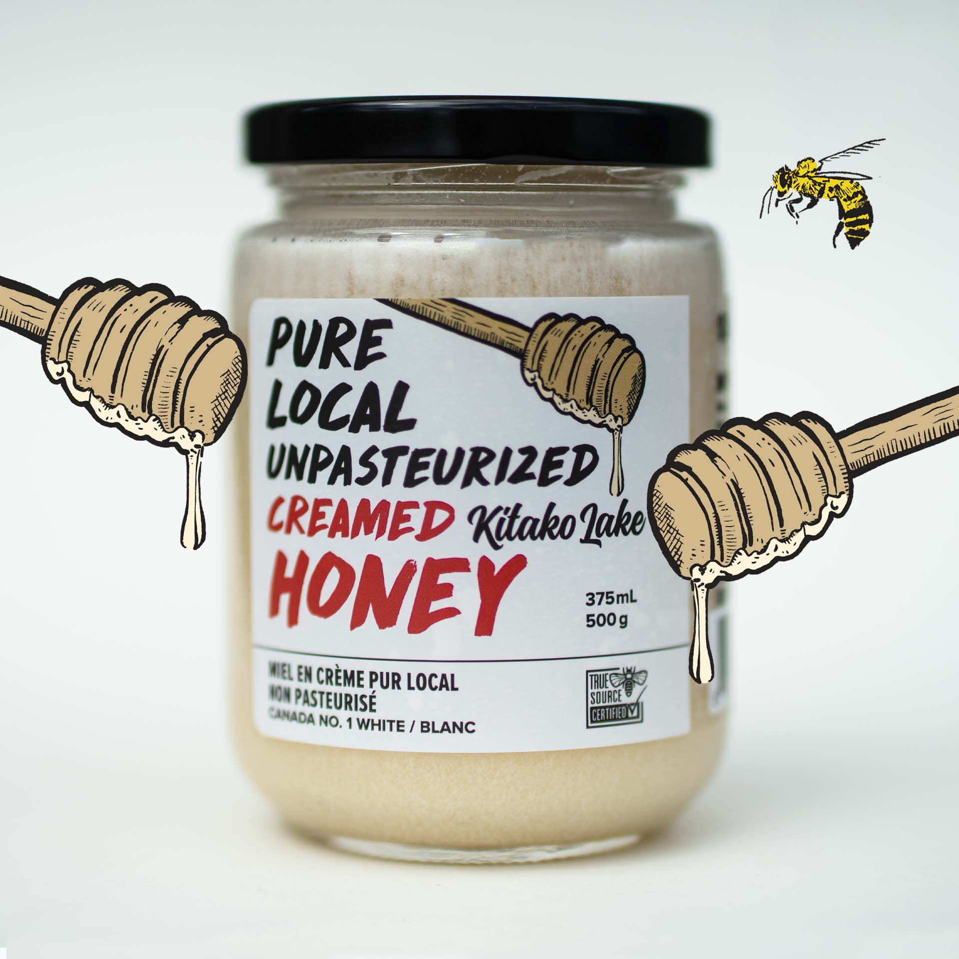 Kitako Lake Raw Creamed Honey | 375ml/ 500g