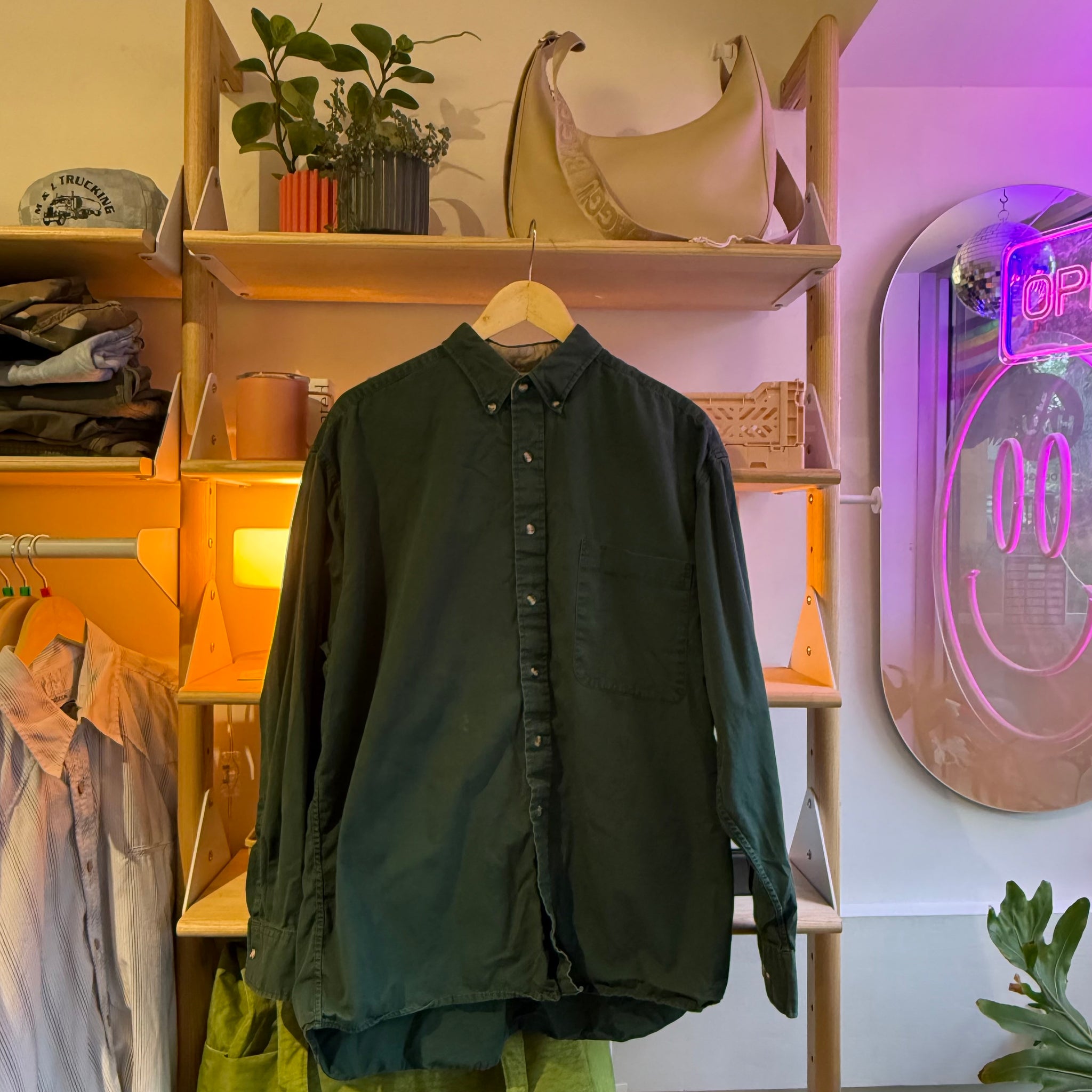 Green Button Up | XL