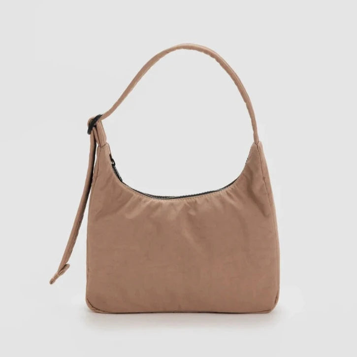 Mini Nylon Shoulder Bag | Cocoa