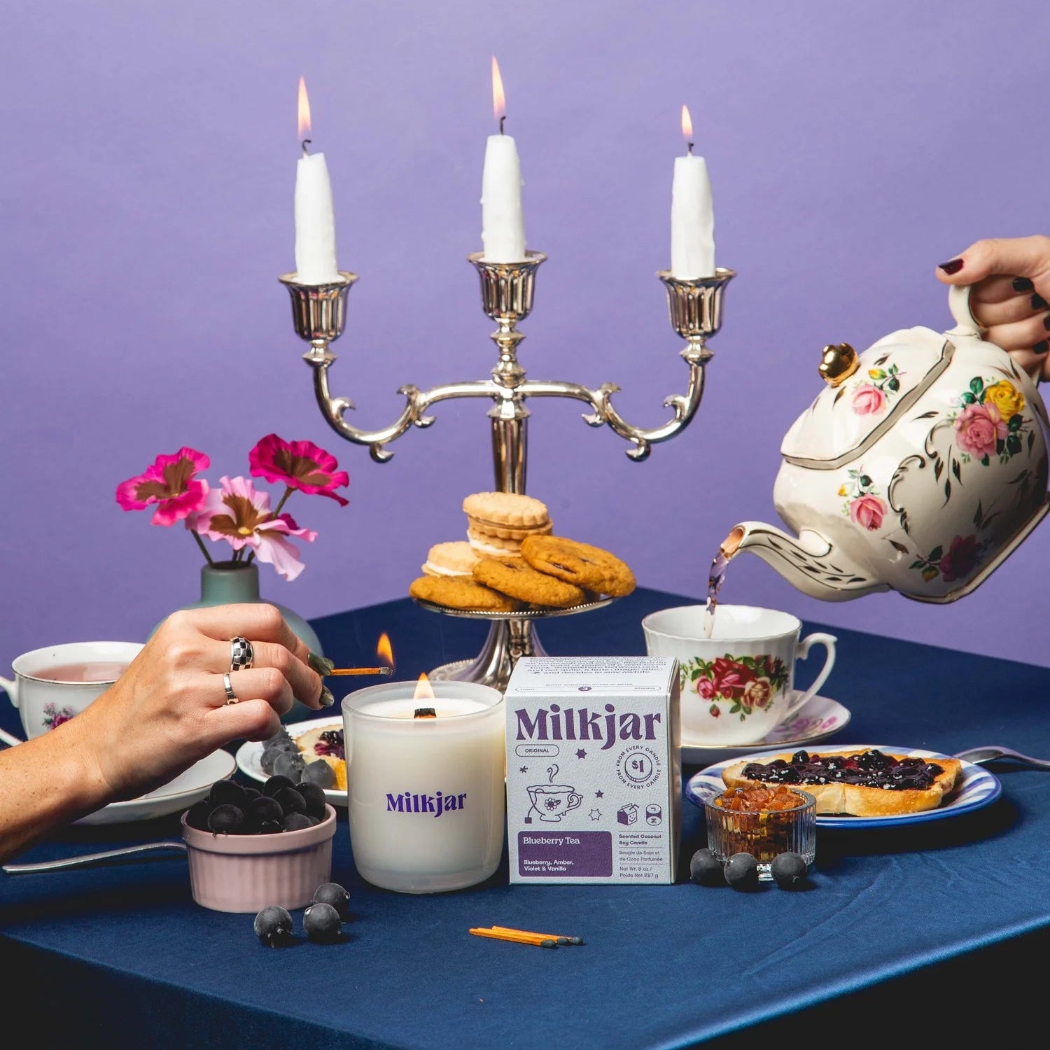 Blueberry Tea 8oz Candle