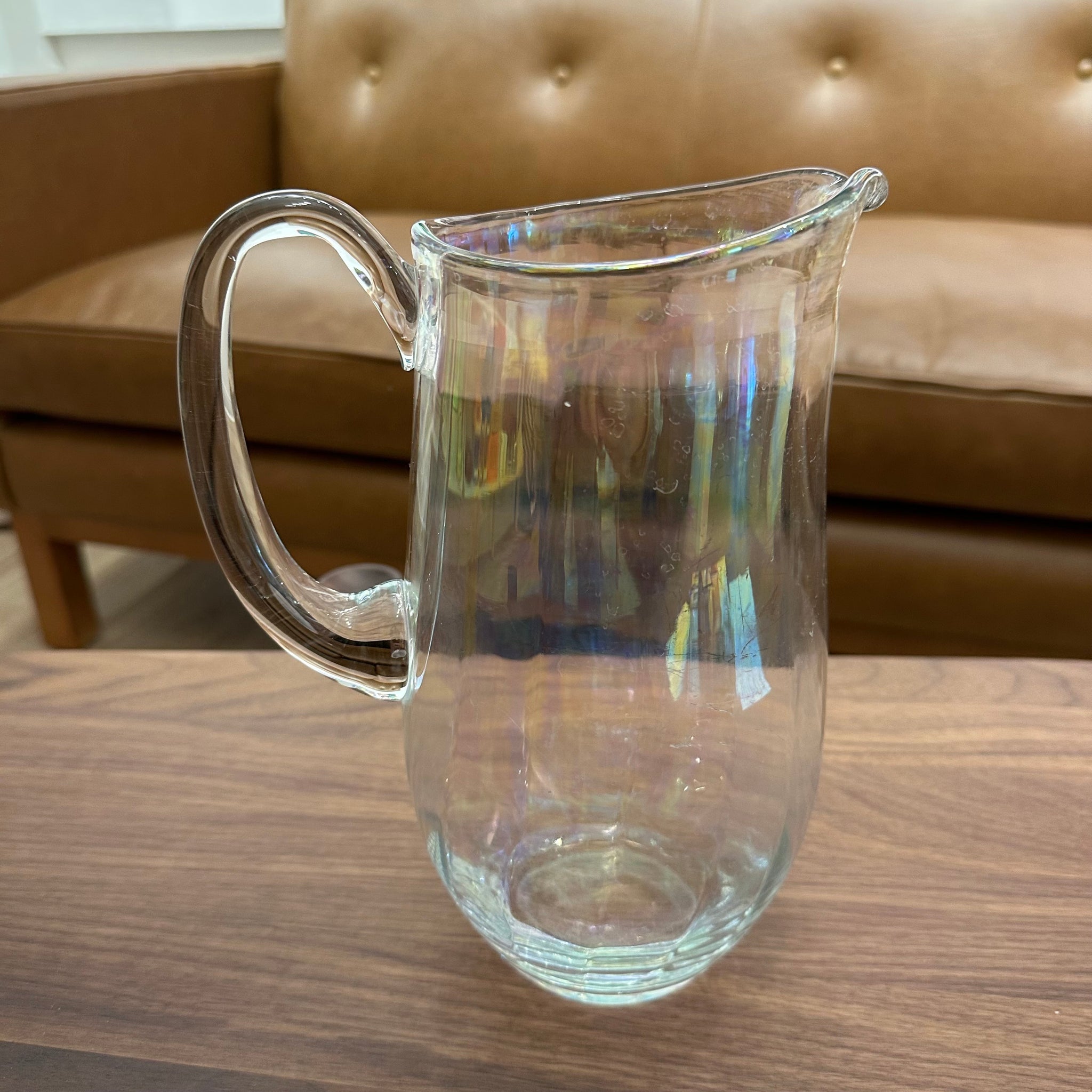 Mid Century Iridescent Pitcher
