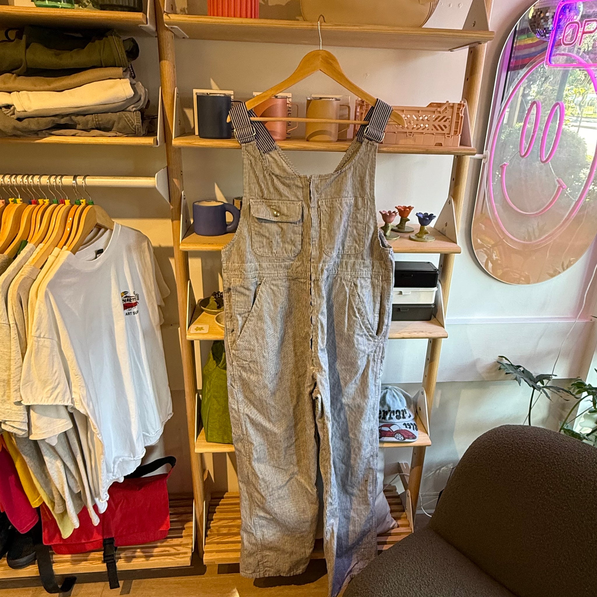 Striped Overalls | L