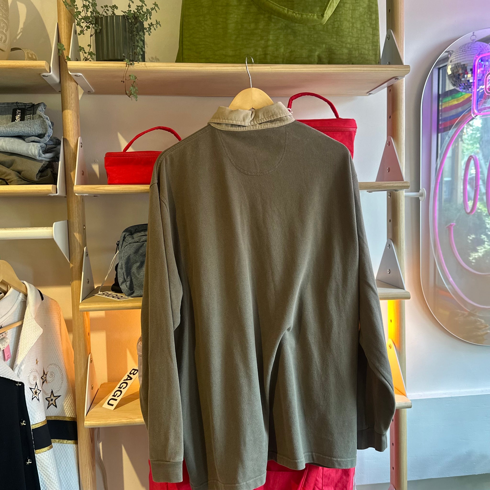 Khaki Long Sleeve Shirt | XL