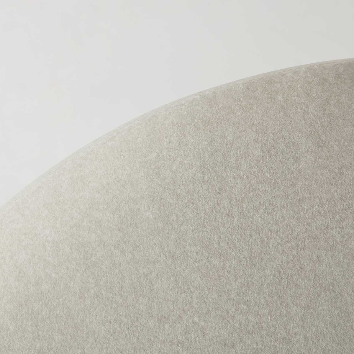 Fiel Ottoman - Faux Mohair Ecru