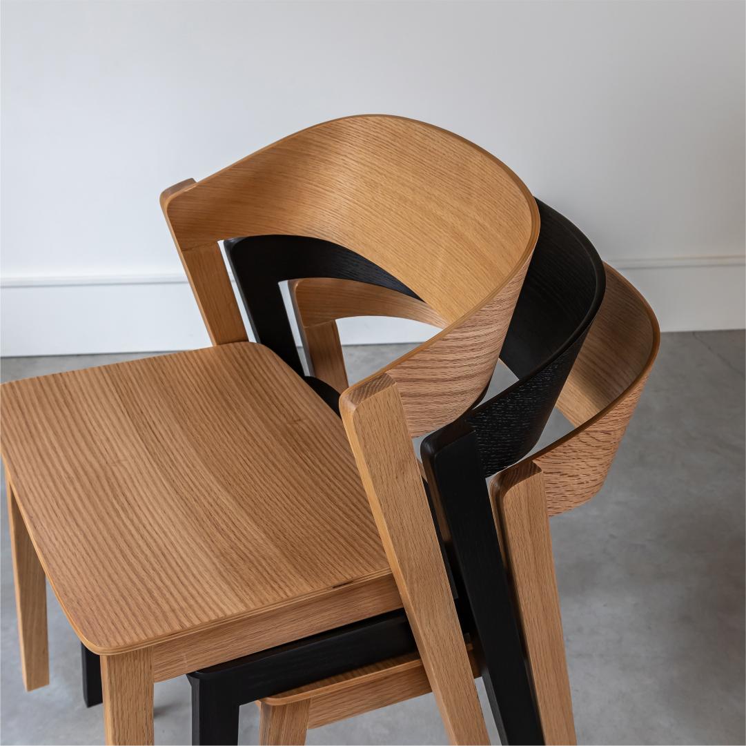 Astrid Stackable Chair - Black