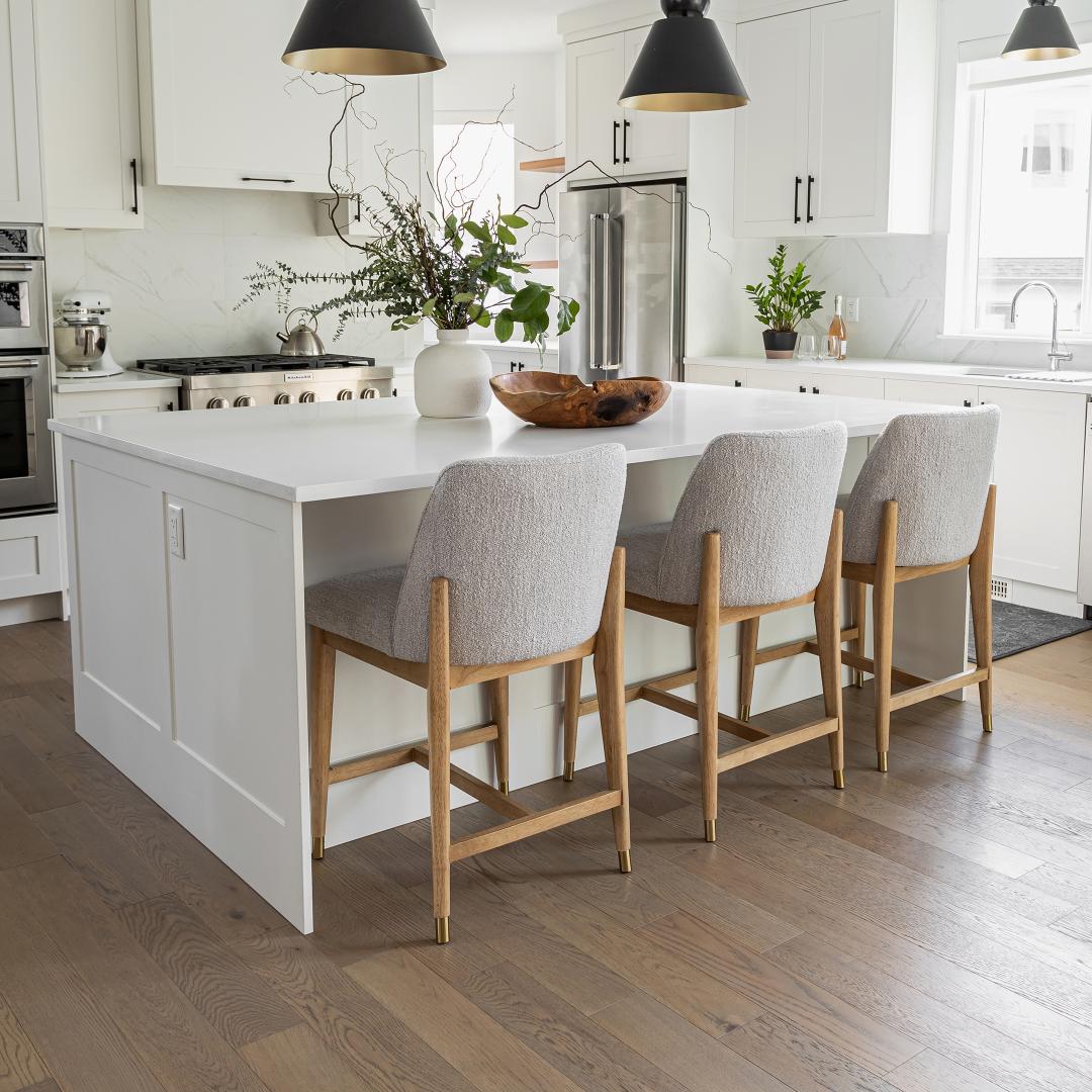 Fawcett Counter Stool - Taupe Boucle - Blonde