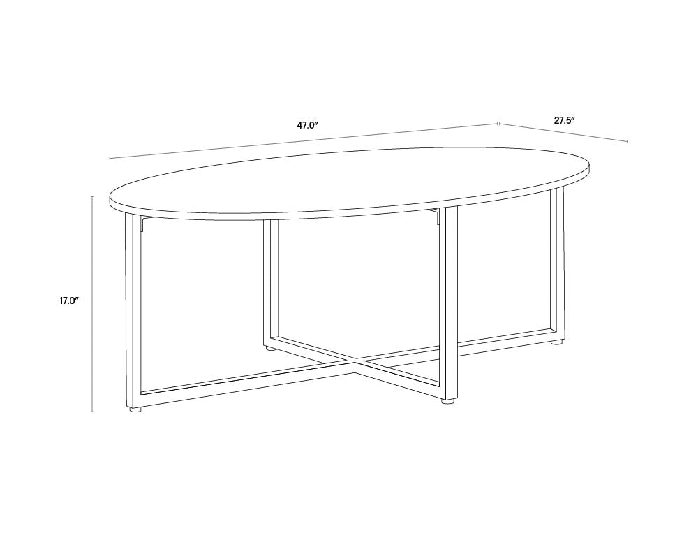 Kiara Coffee Table - Oval