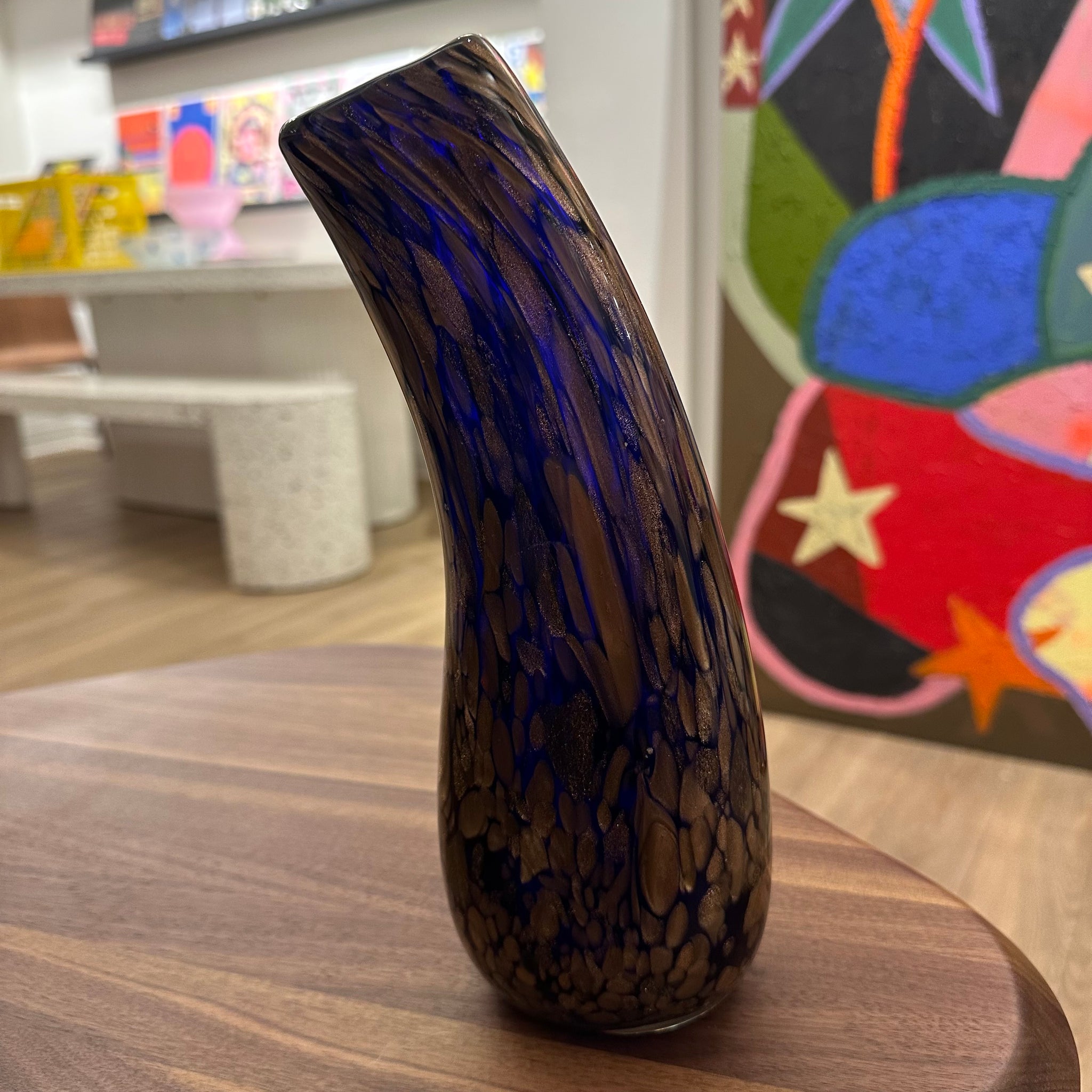 Gold and Navy Vase