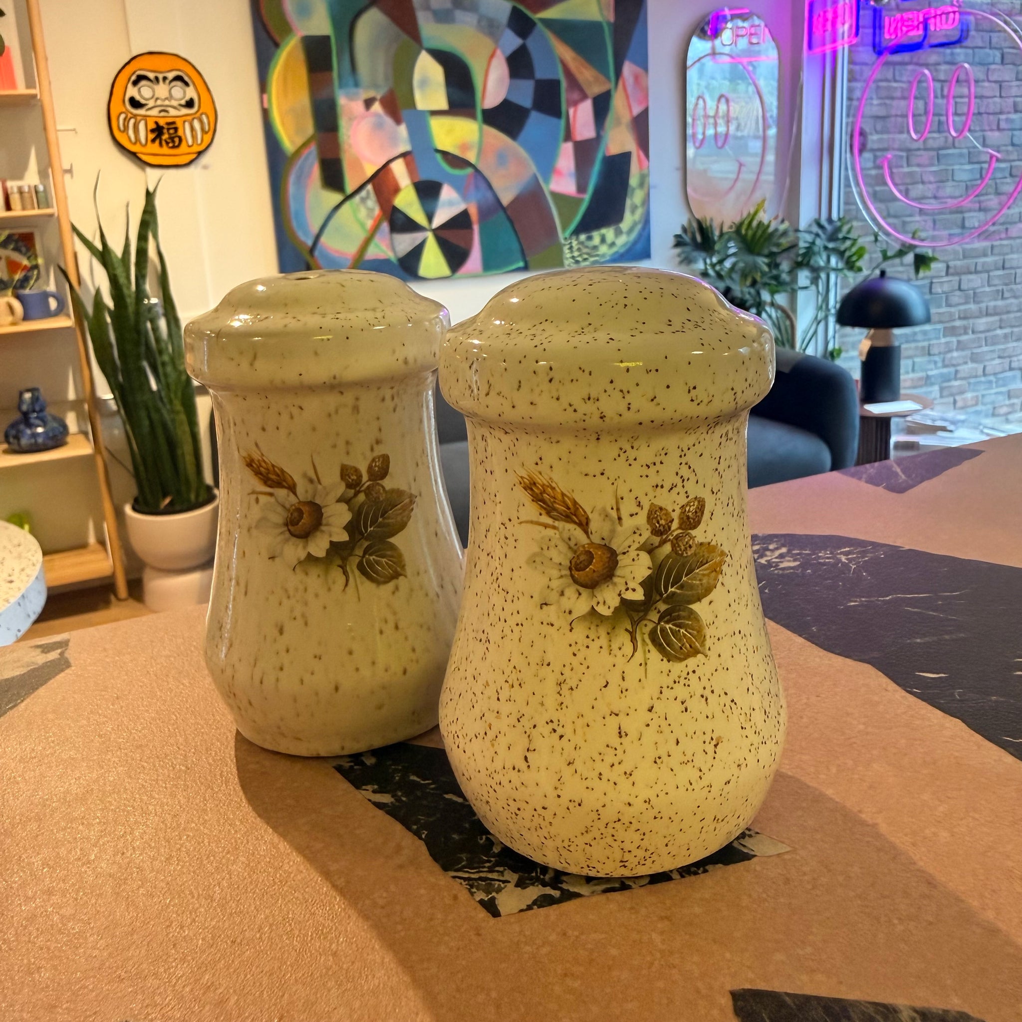 Stoneware Salt and Pepper Shakers