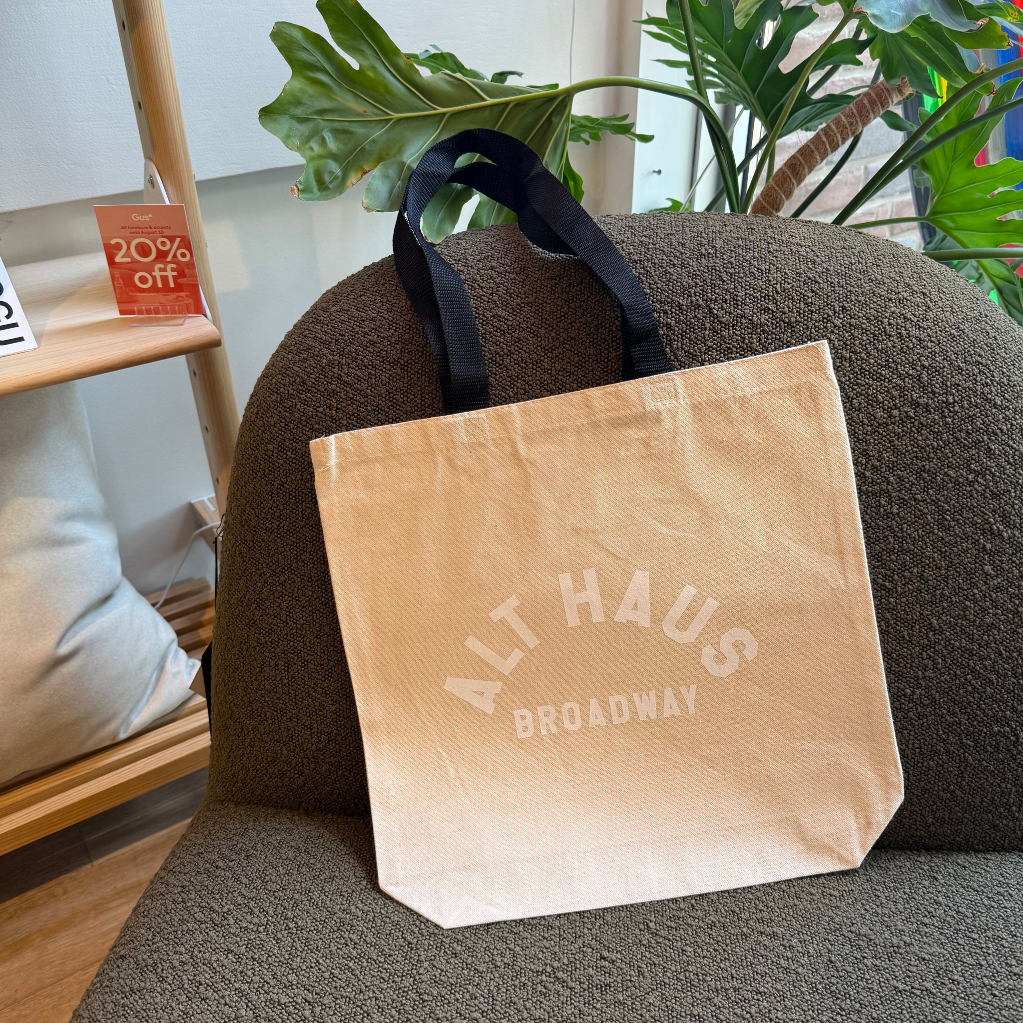Alt Haus Tote with Black Straps