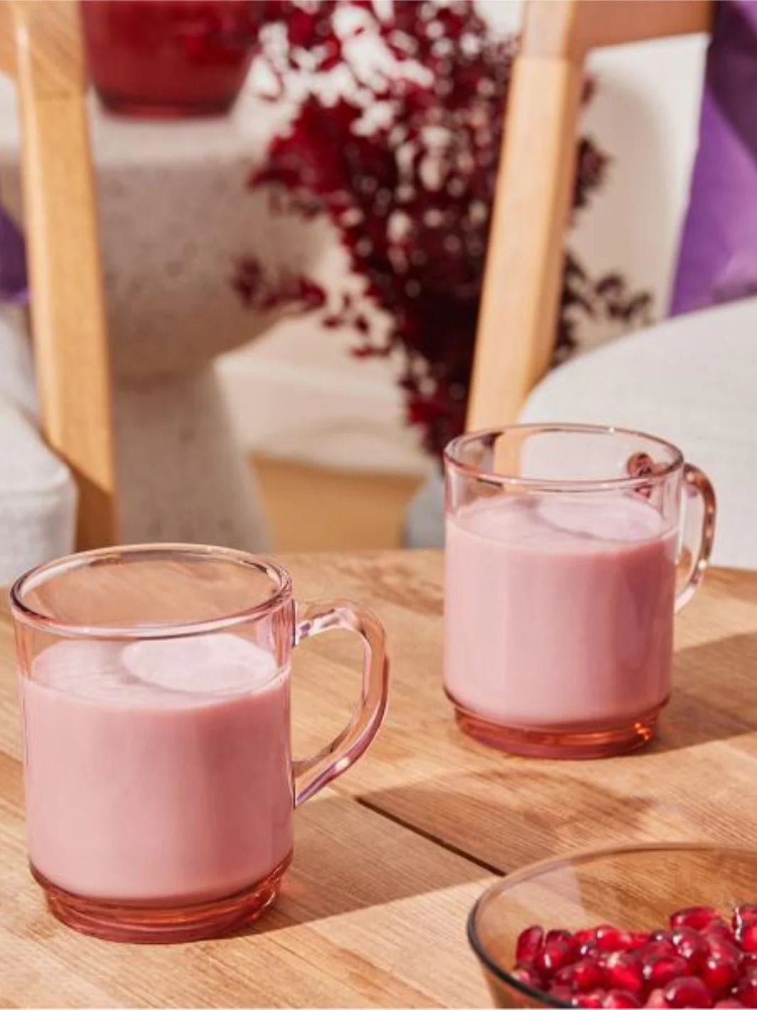 DURALEX Versailles Rose Glass Mug (260ml/8.8oz)