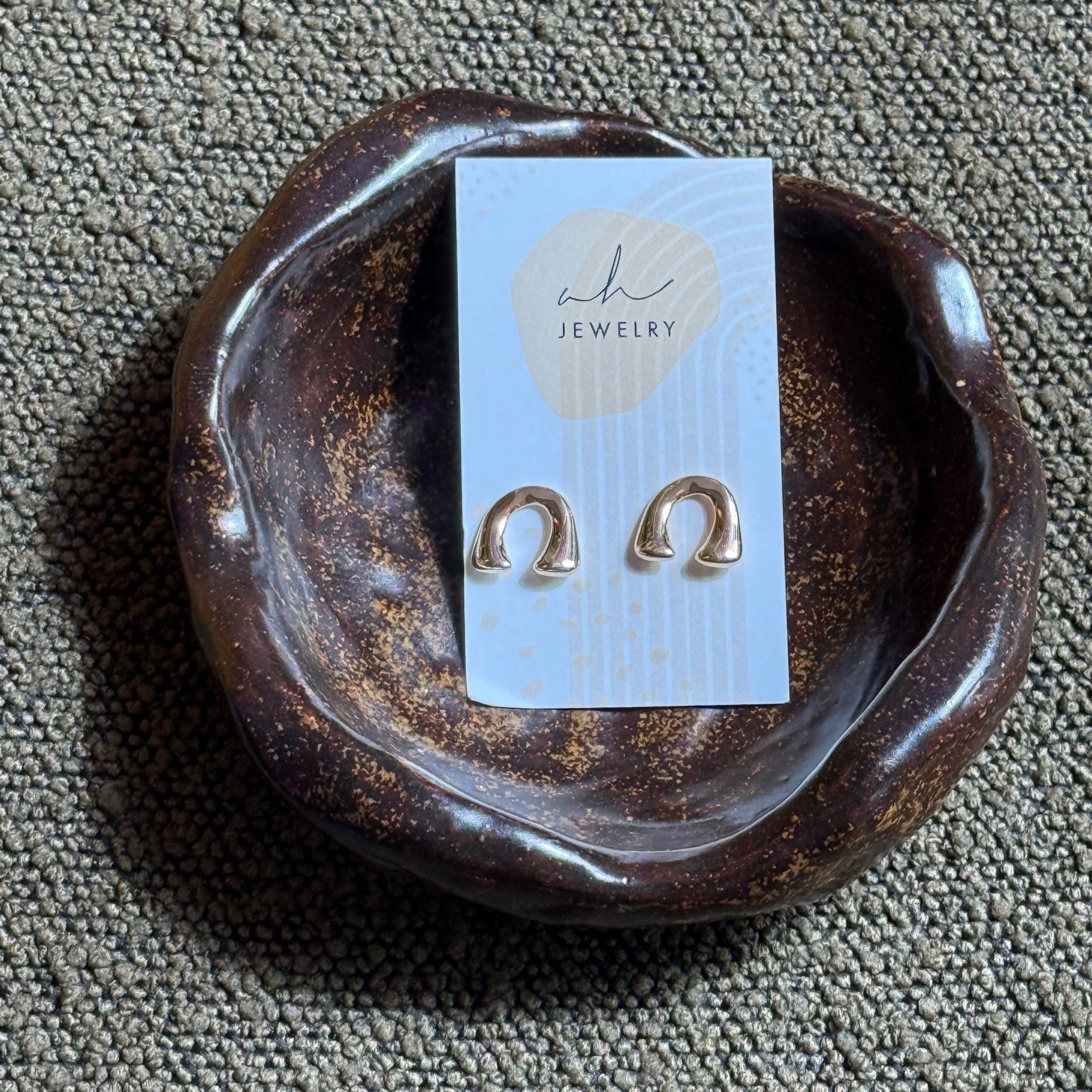 Gold Arch Earrings | AH Designs