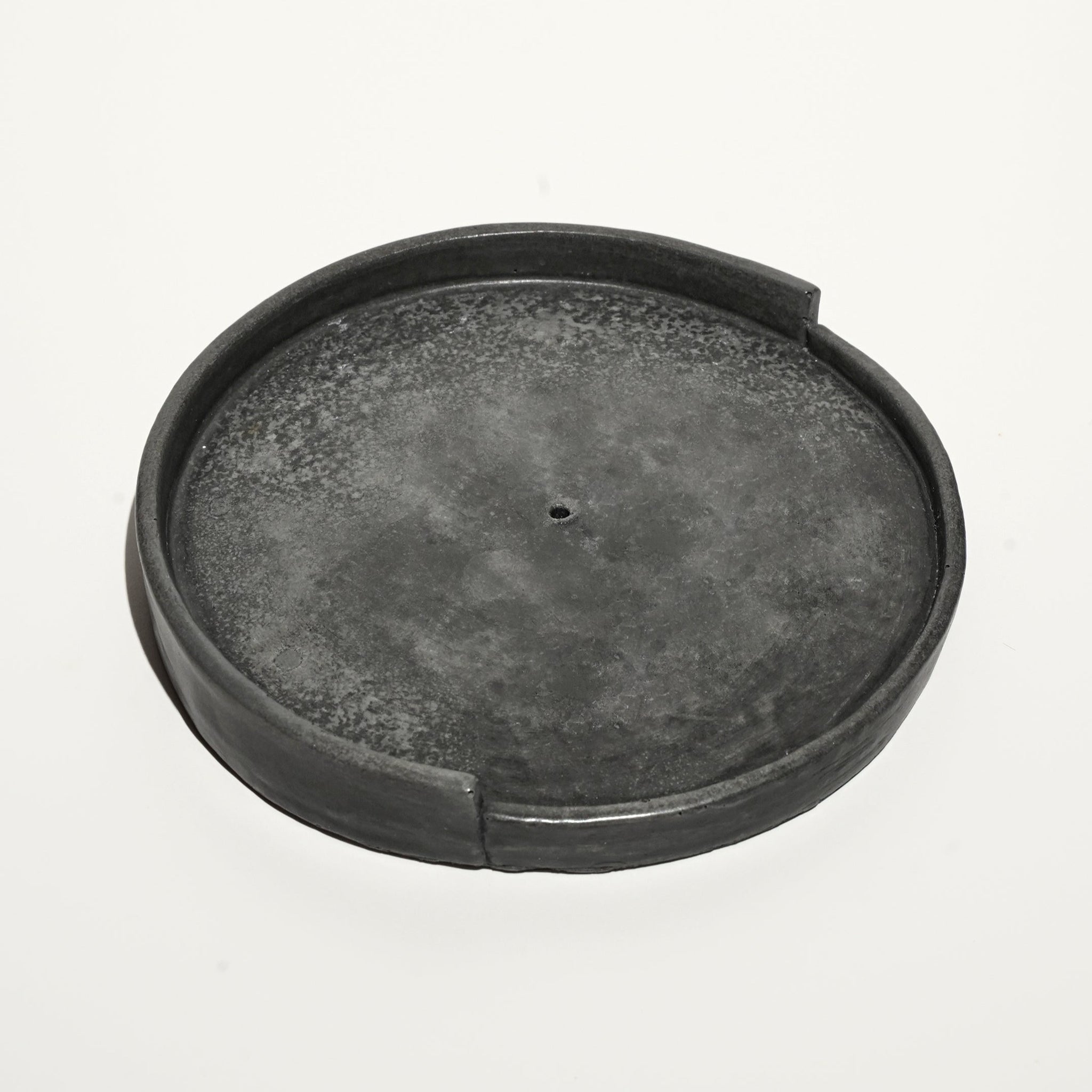 Fume Concrete Drip Plate and Incense Holder - Charcoal