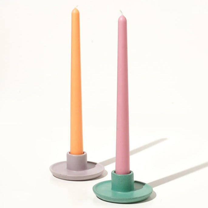 Beeswax/Soy Blend Taper Candles - Peach