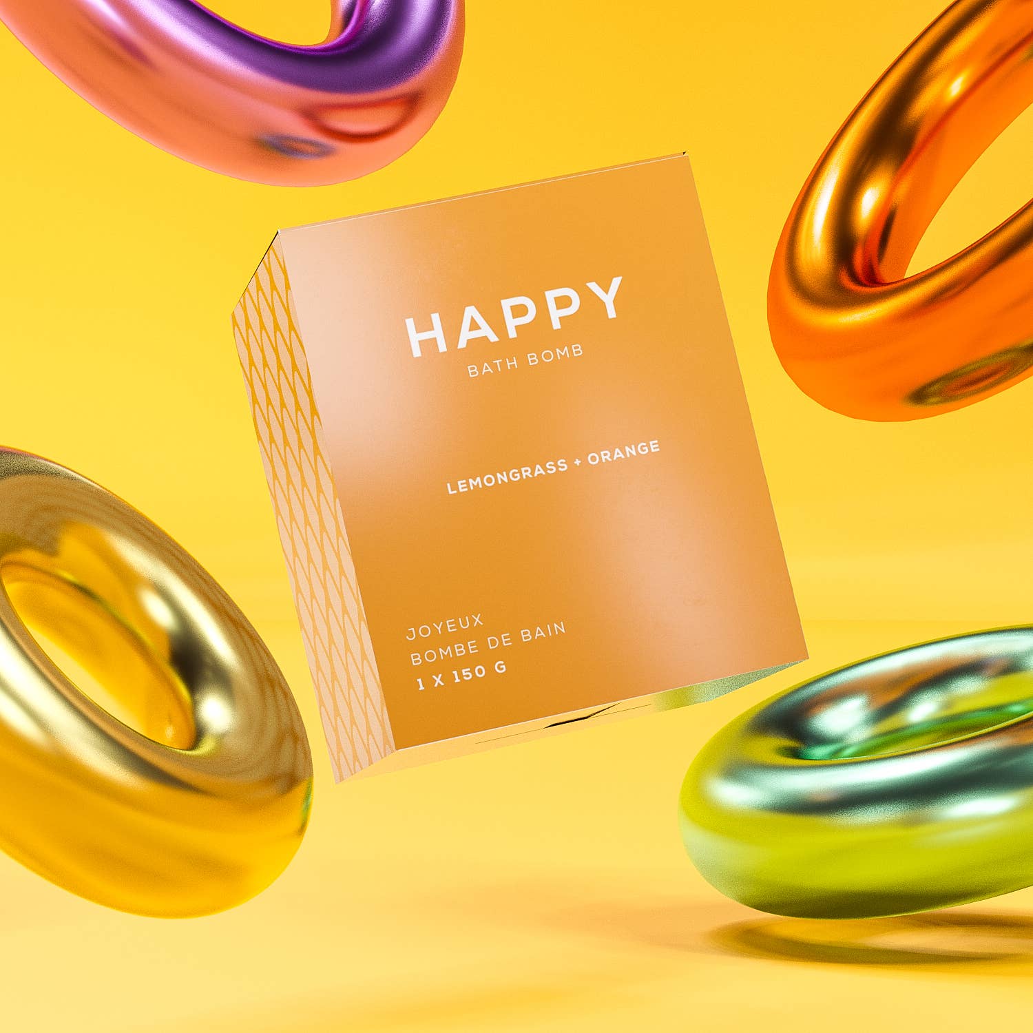 Bare Skin Bar Bath Bomb | HAPPY