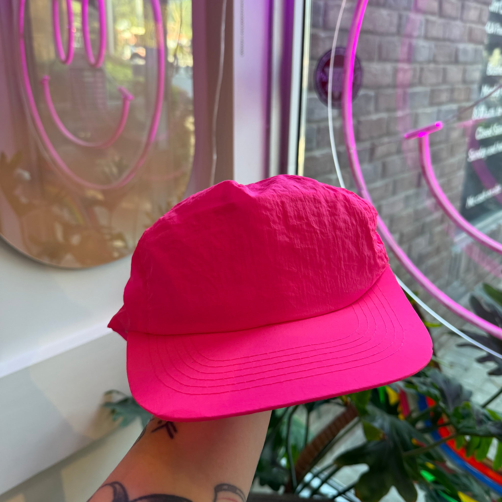 Pink Nylon Hat