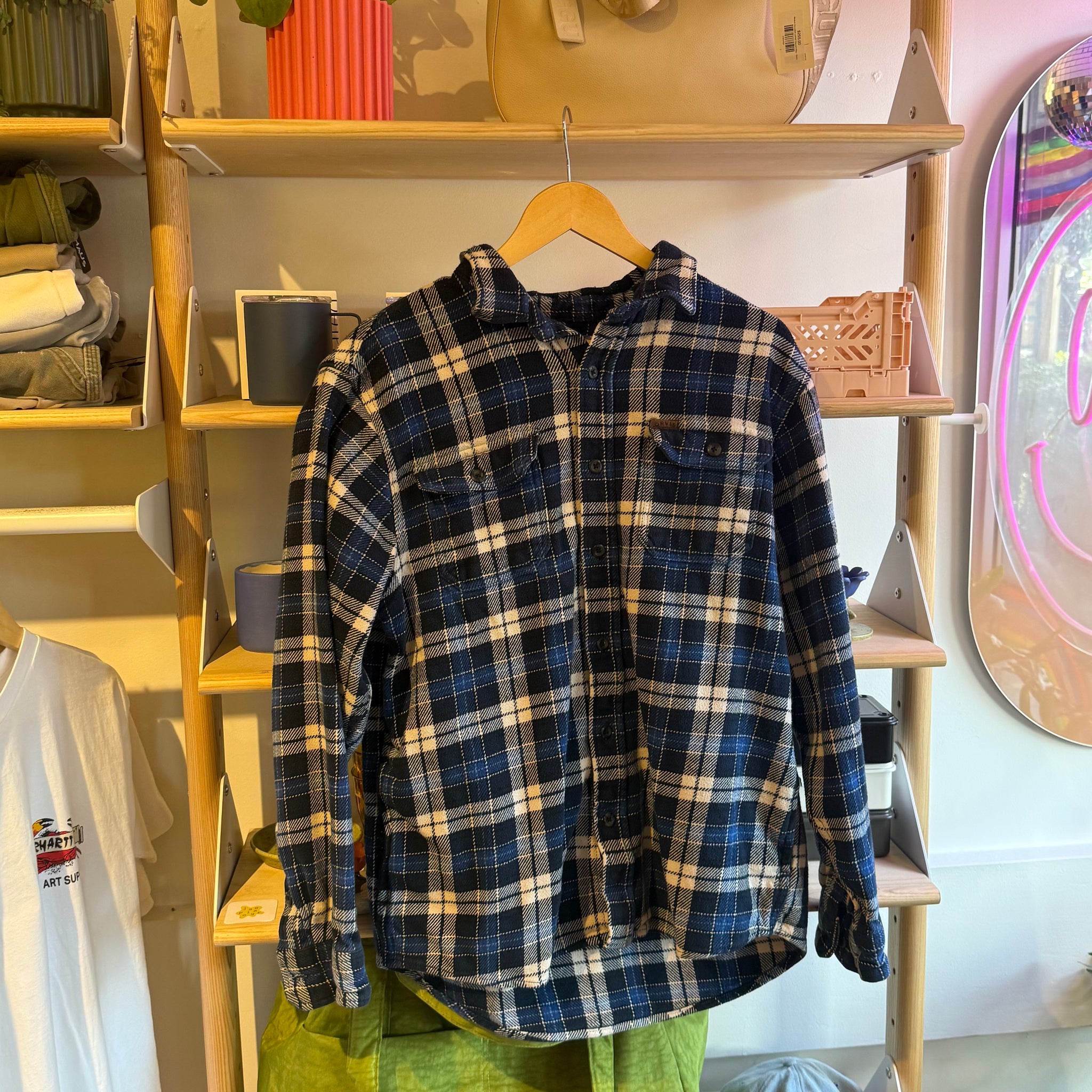 Blue Plaid Button Up | L