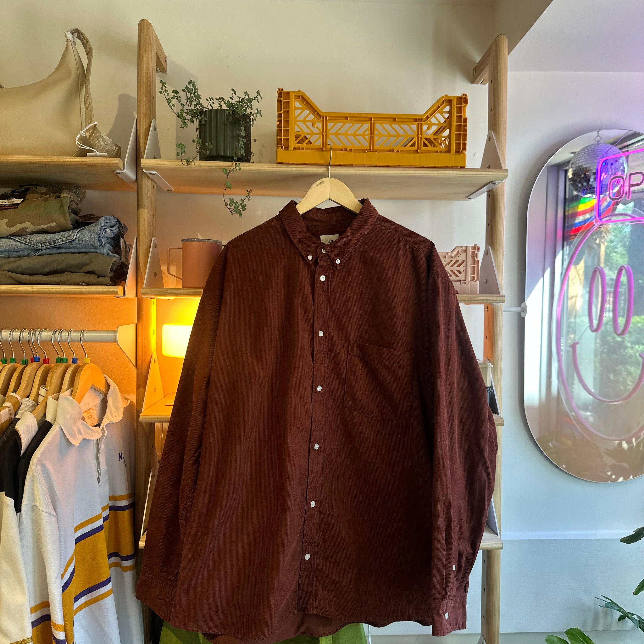 Rust Cord Button Up | 3XL