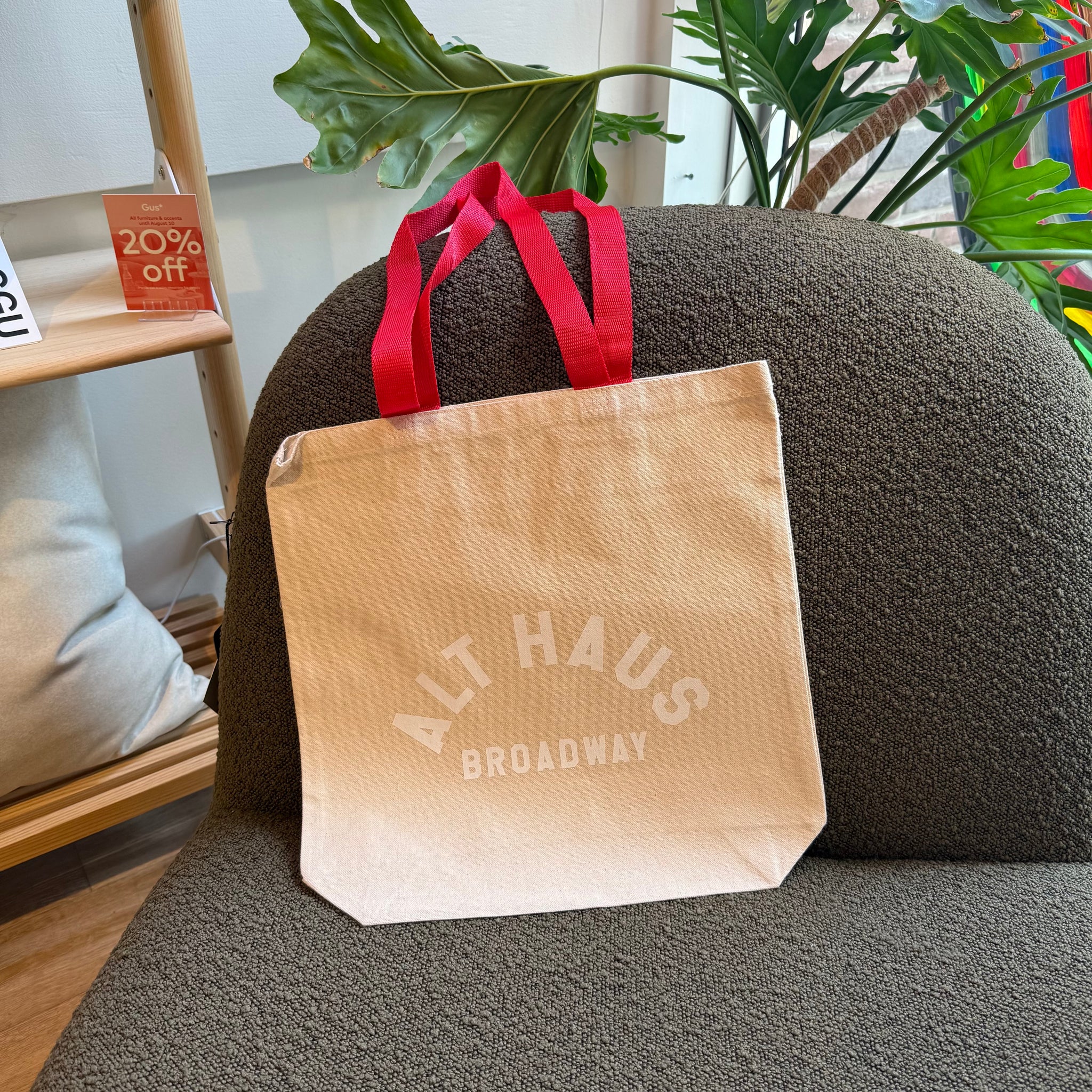 Alt Haus Tote with Red Straps