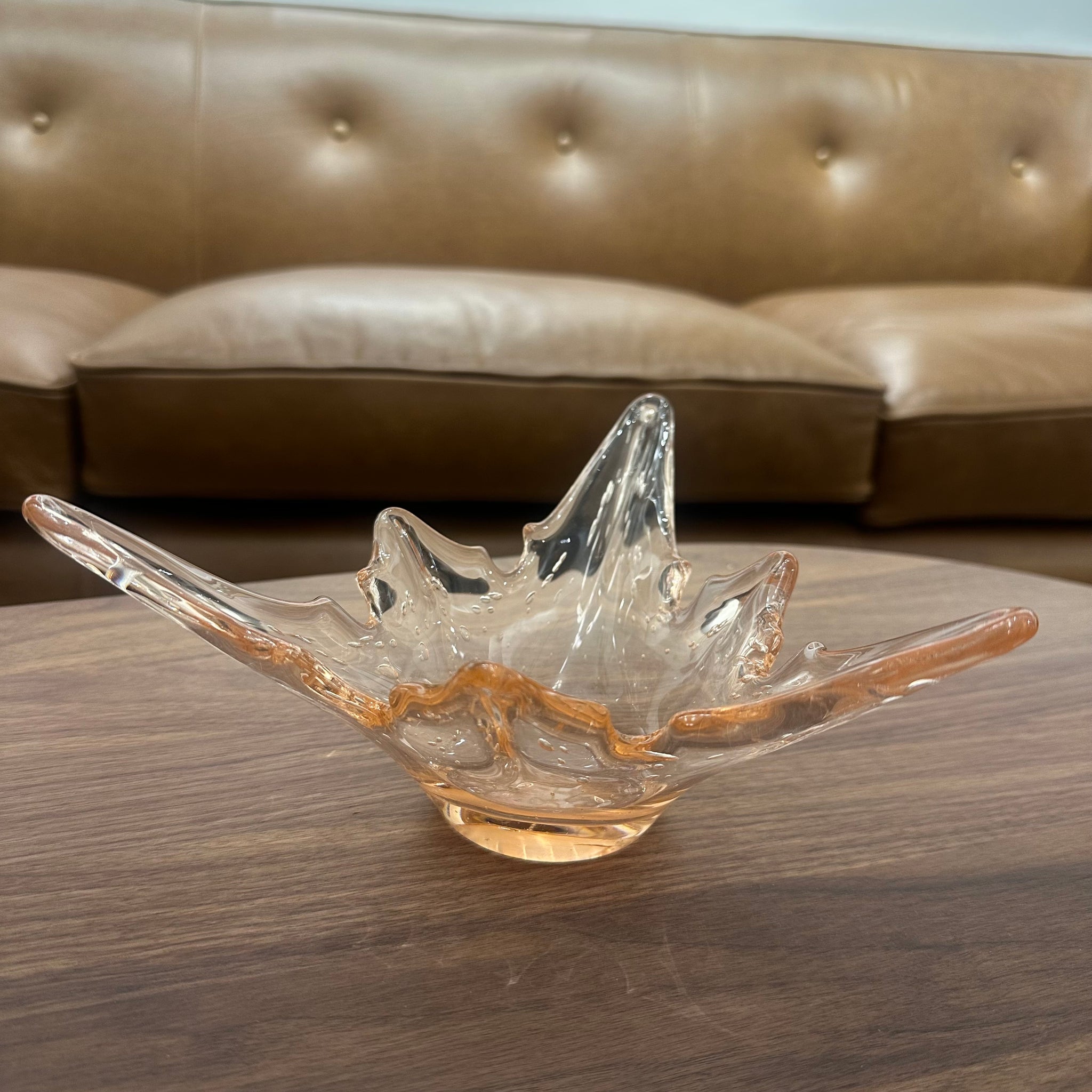 Peach Art Glass Bowl