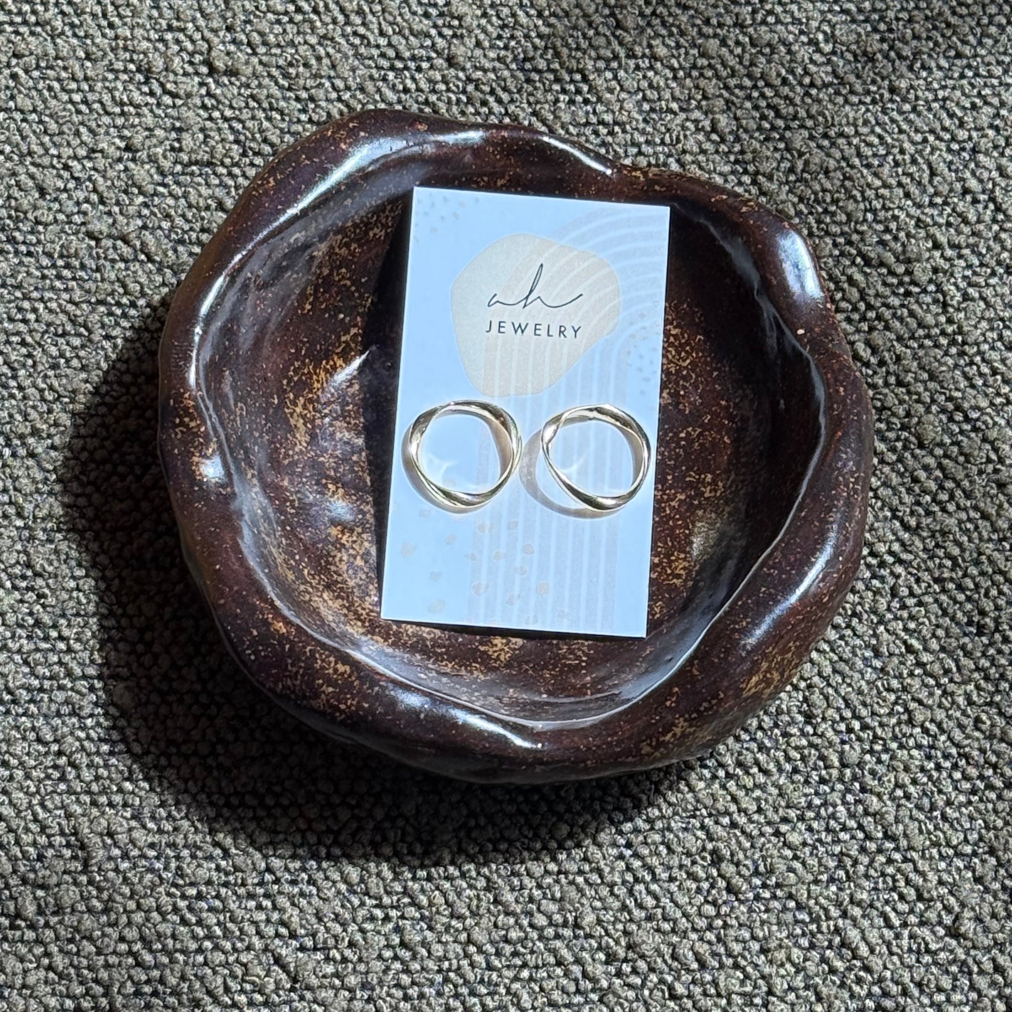 Gold Circle Earrings | AH Designs