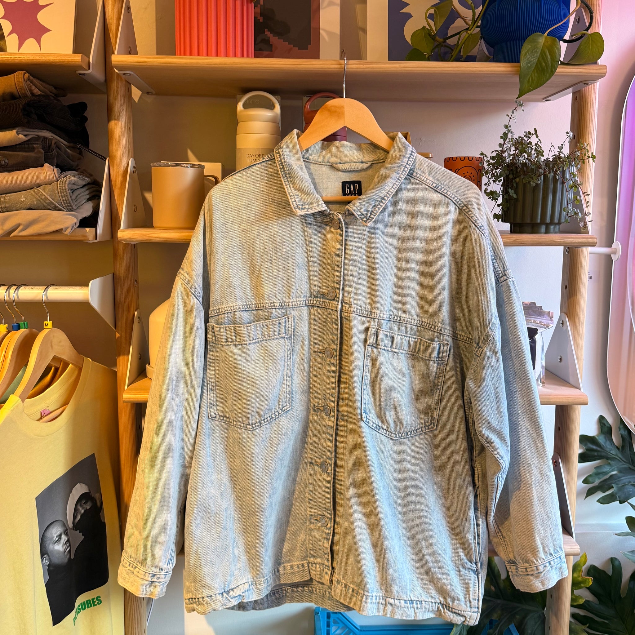 Distressed Denim Jacket | XL