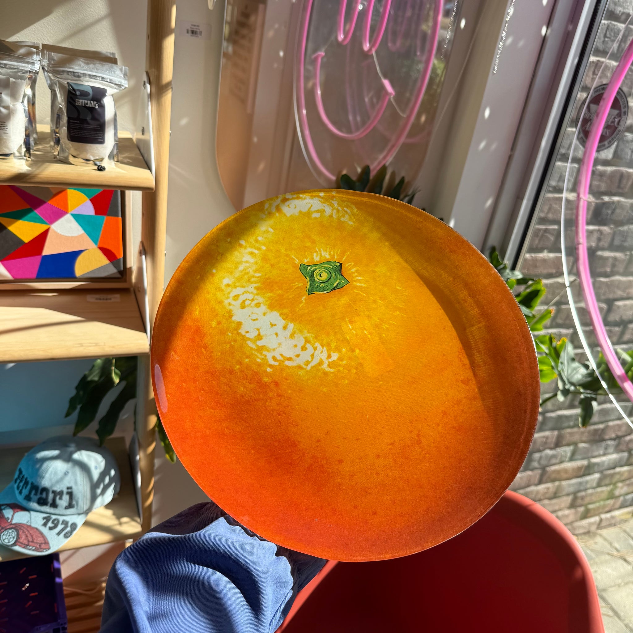 Orange Glass Tray