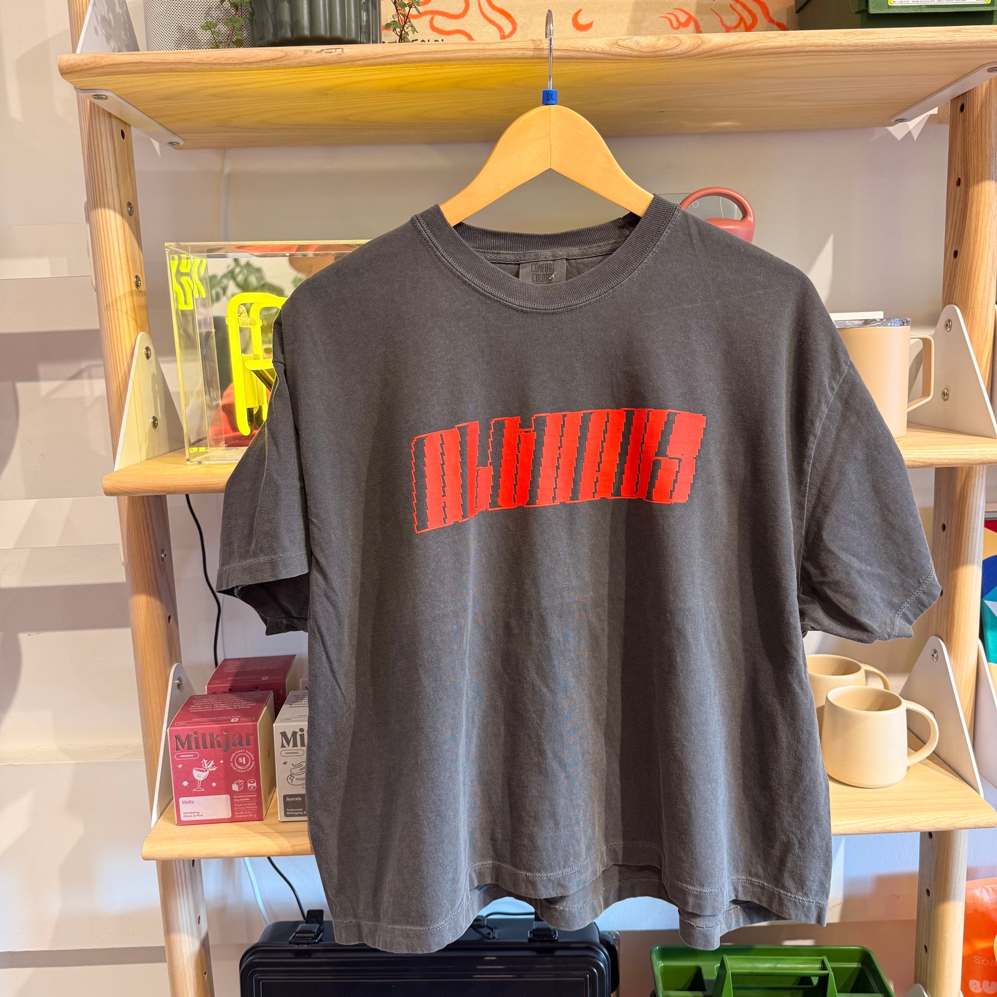 Alt Haus Speed Cropped Tee | Charcoal with Red