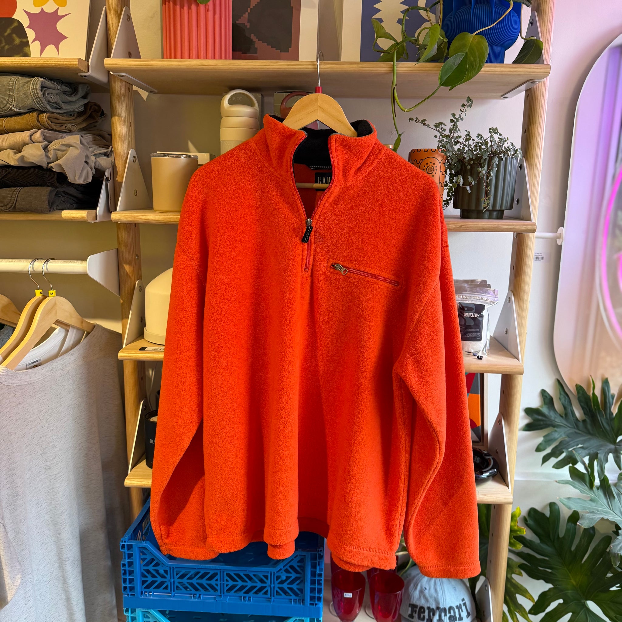 Orange Fleece Jacket | L