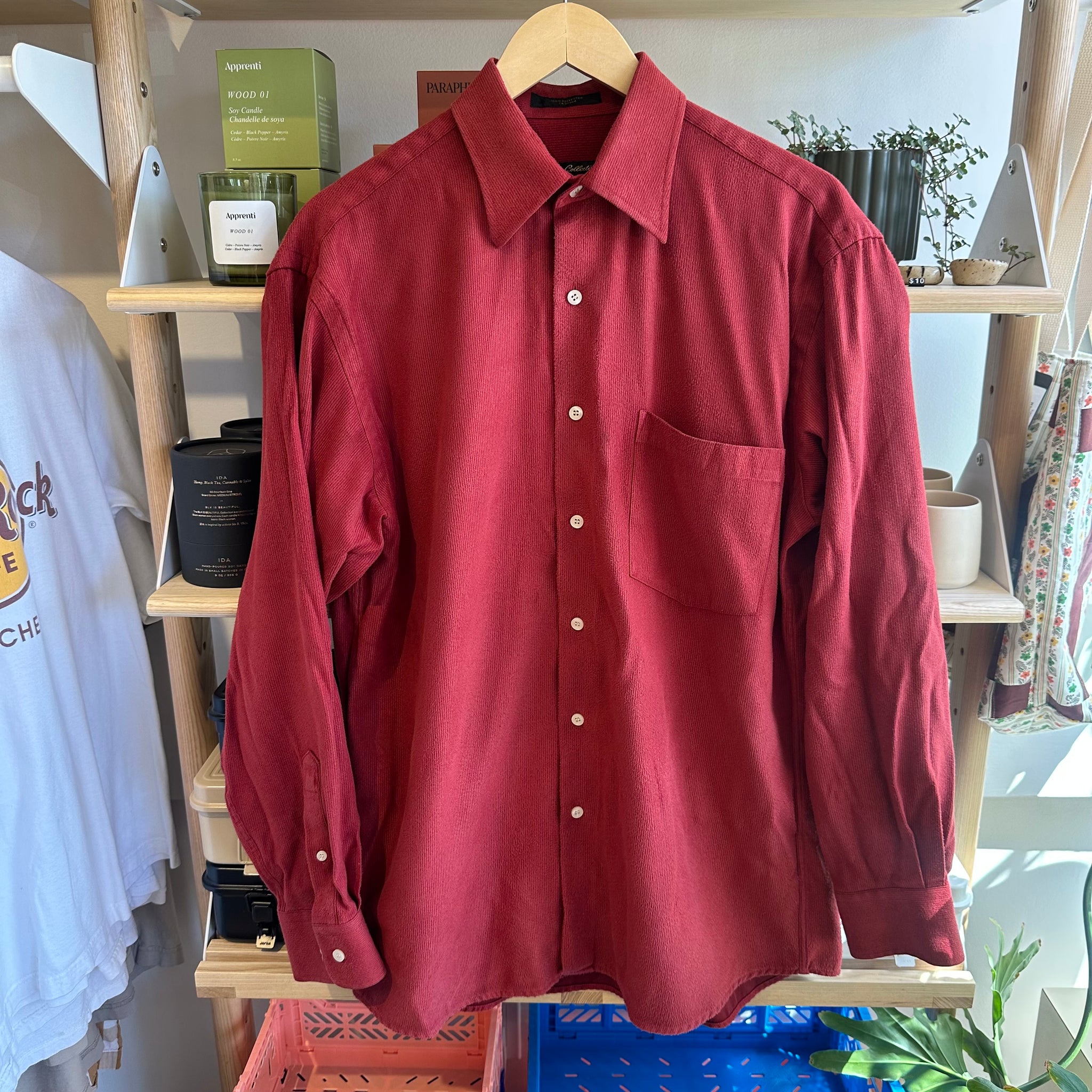 Red Cord Button Up | M