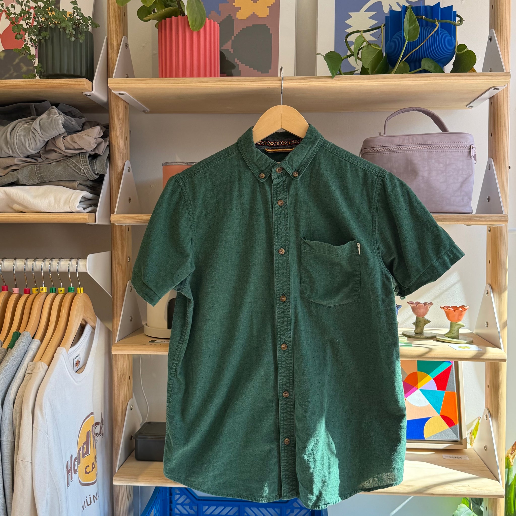 Green Button Up | S