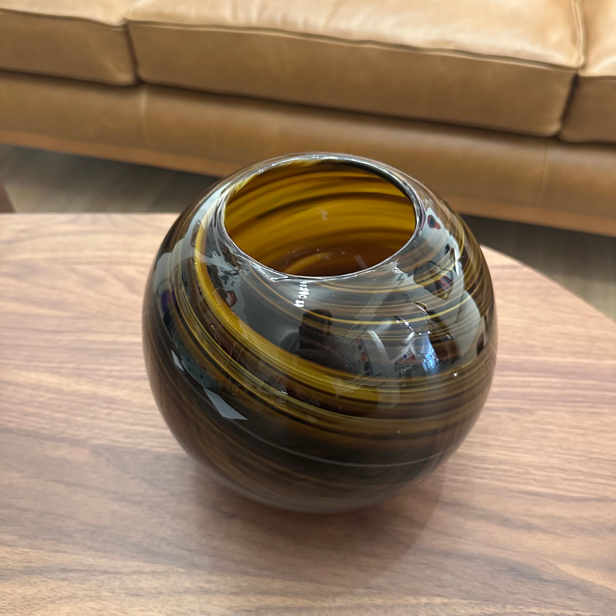 Art Glass Globe Vase