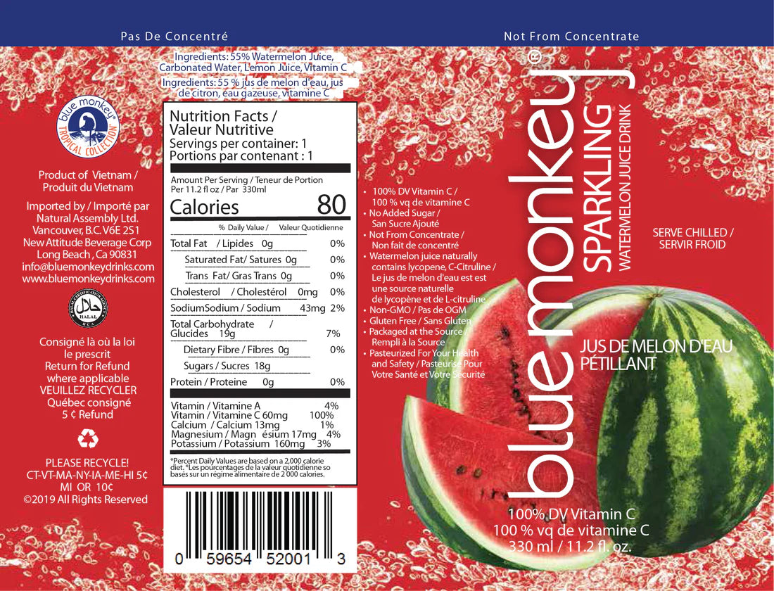 Sparkling Watermelon Juice | Blue Monkey
