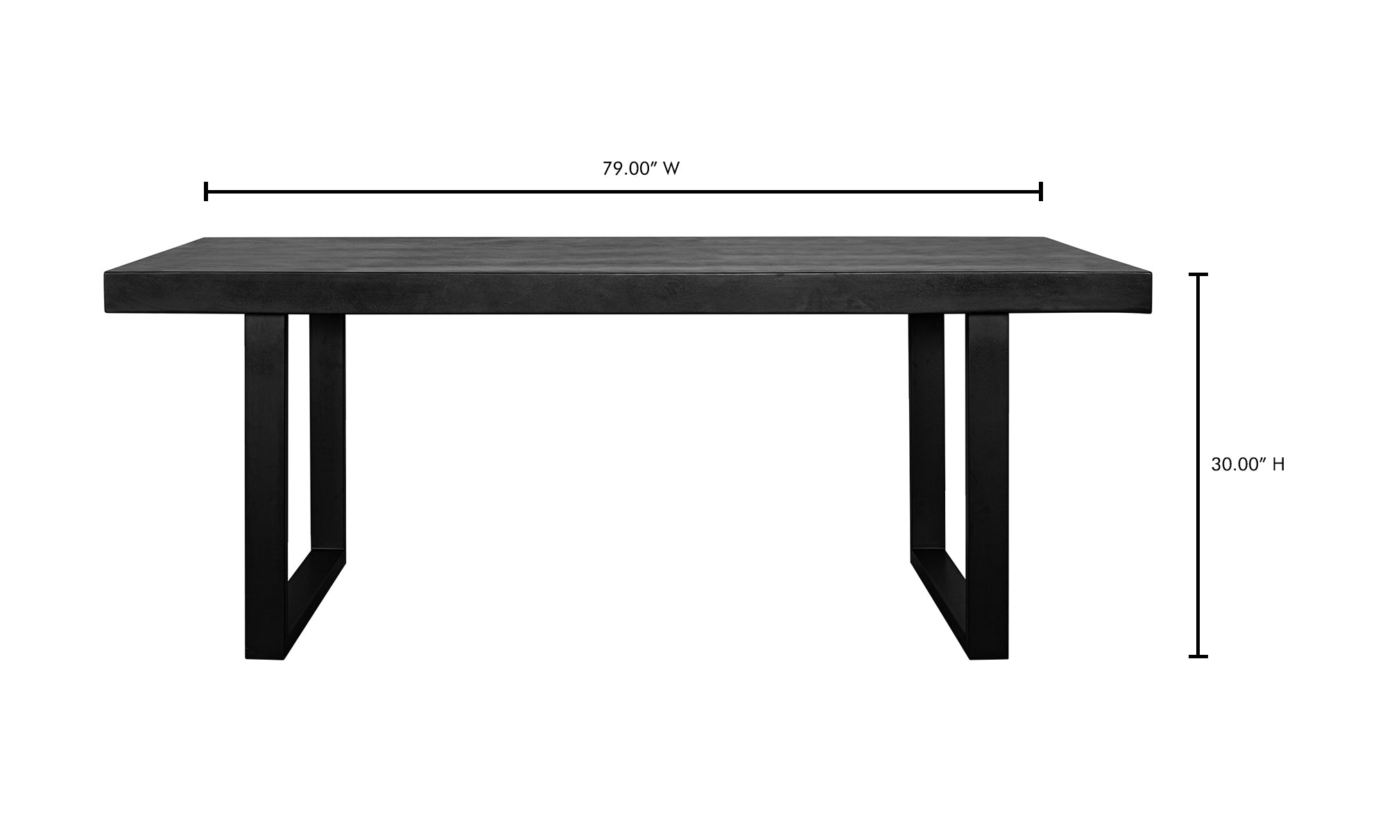 Jedrik Black Outdoor Dining Table- Large