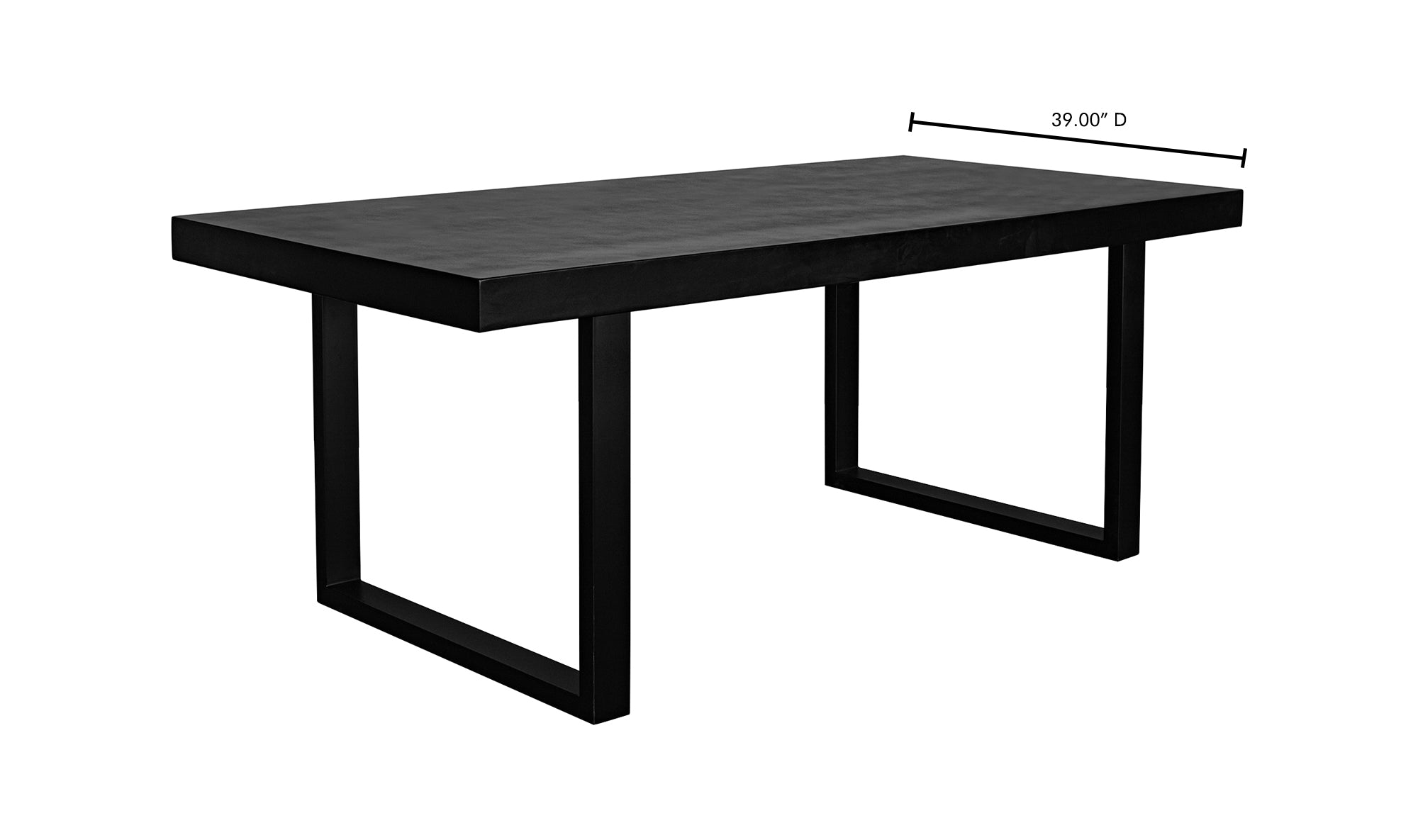 Jedrik Black Outdoor Dining Table- Large