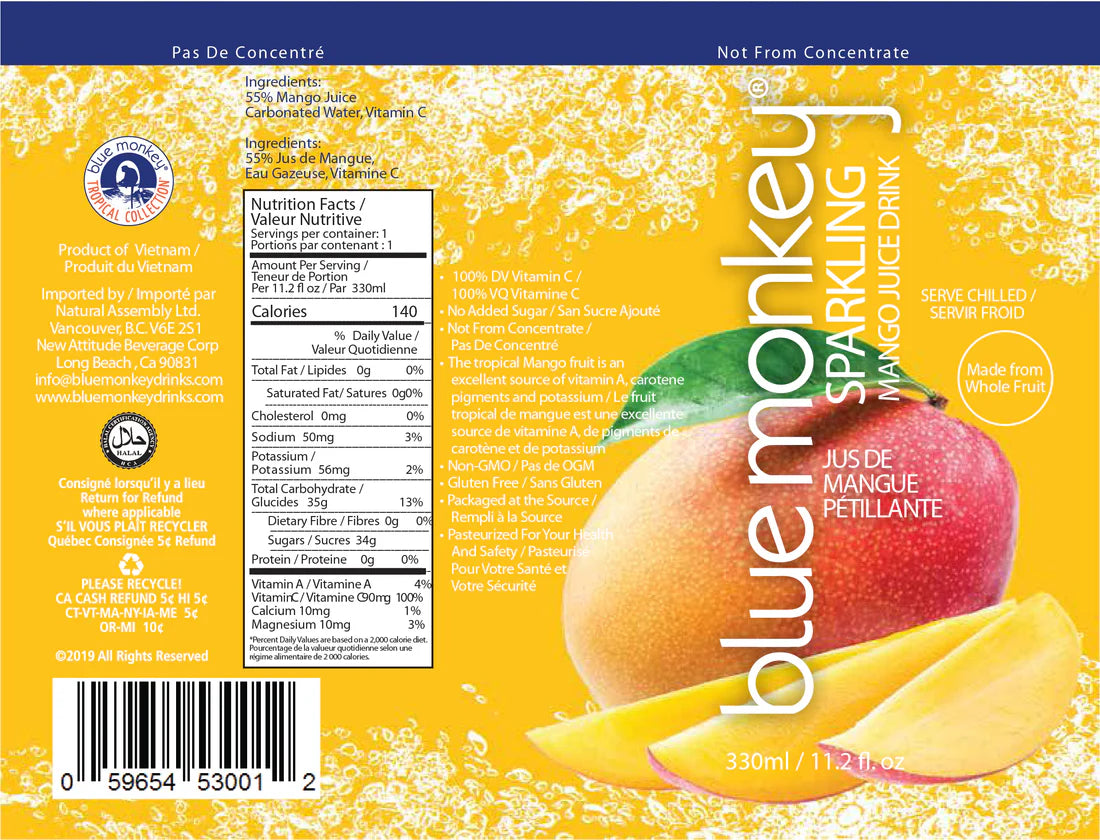 Sparkling Mango Juice | Blue Monkey