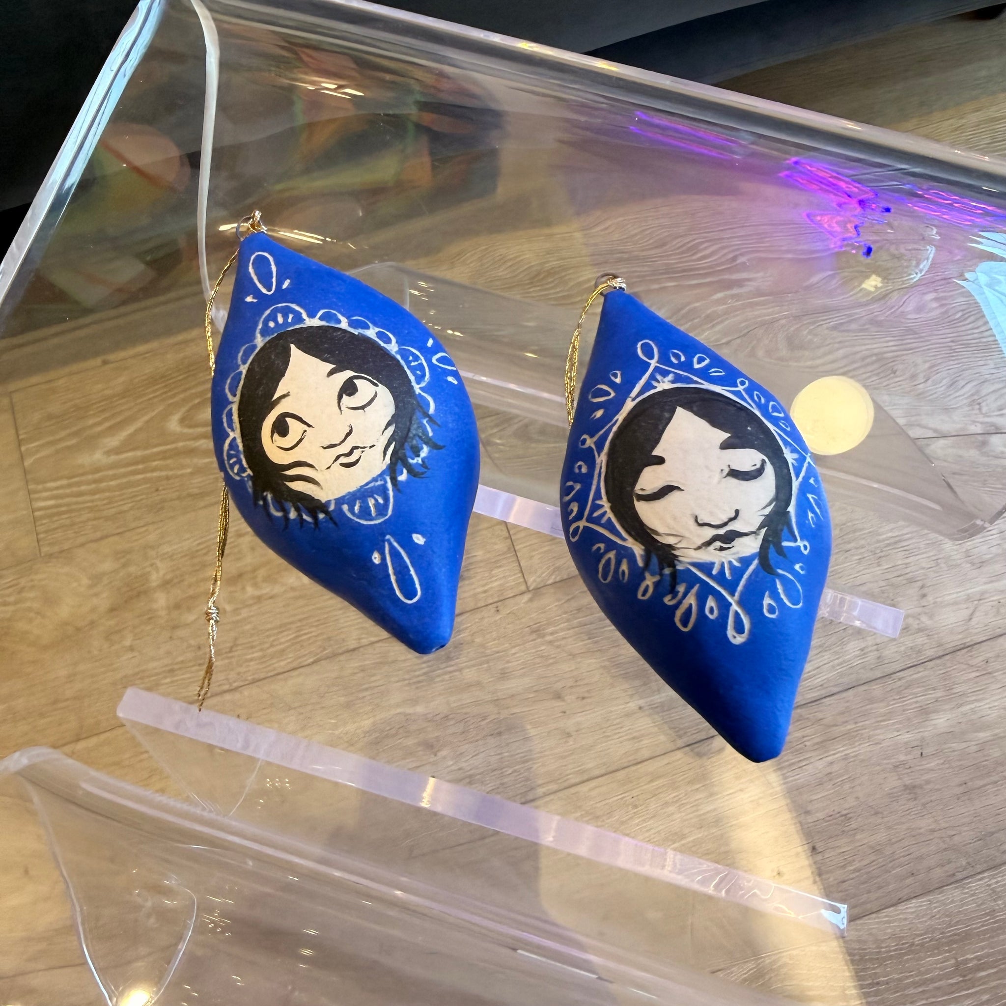 Blue Girl Ornament | Bad Mood Design