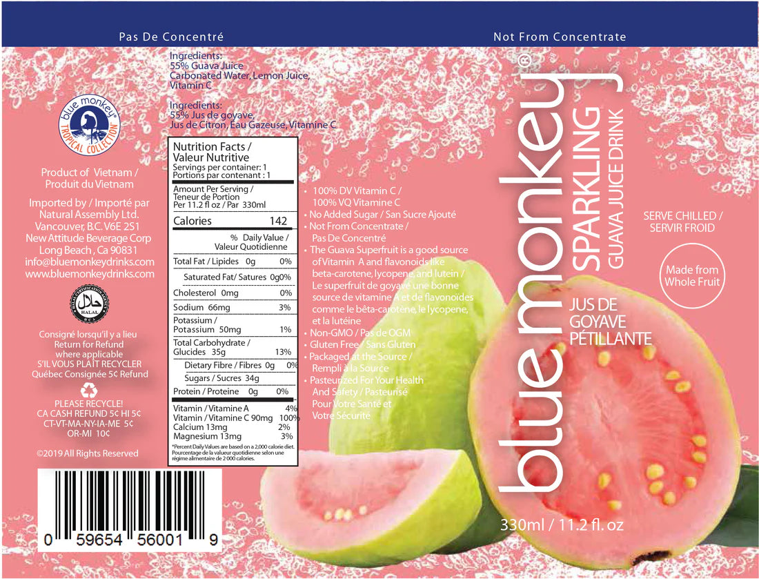 Sparkling Guava Juice | Blue Monkey