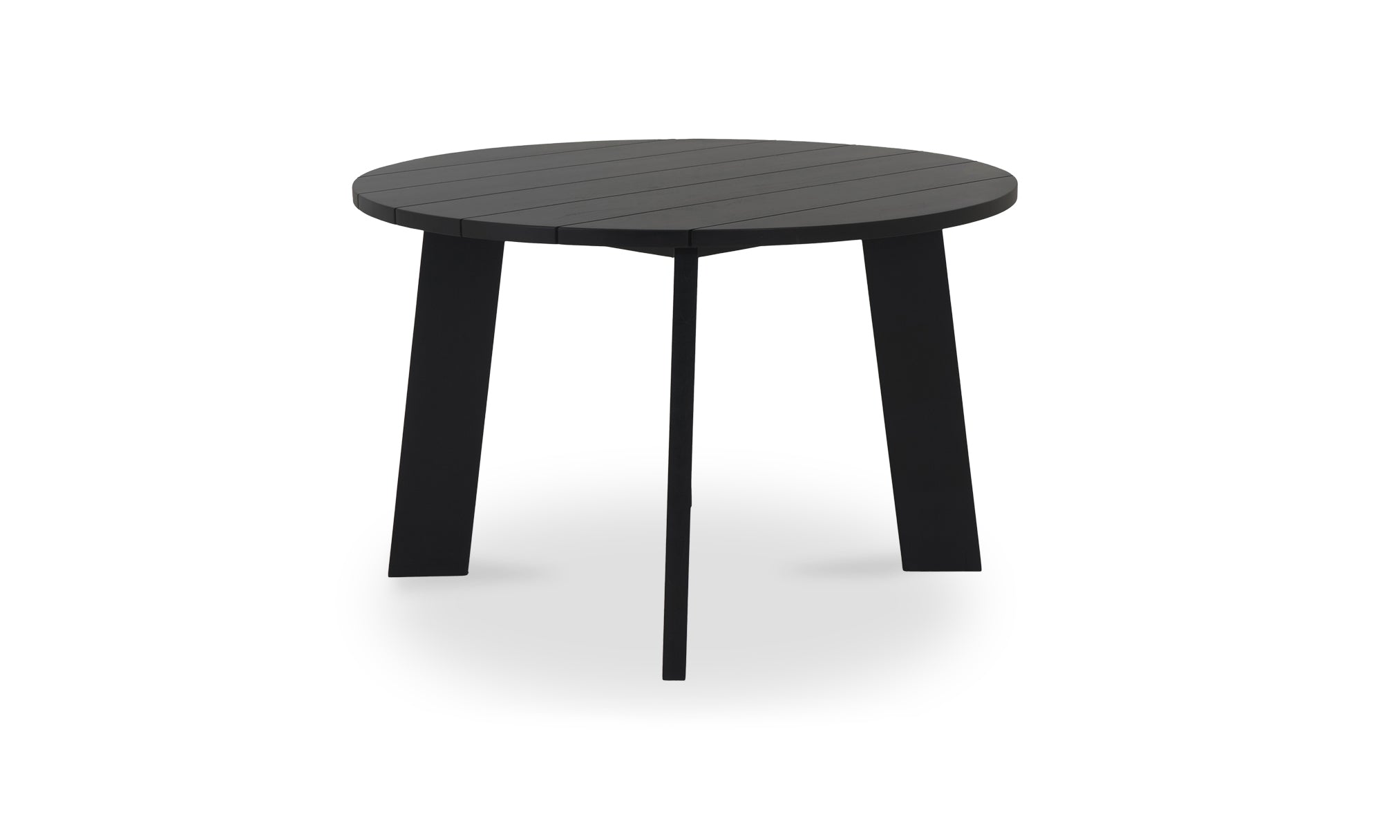 Delta Round Outdoor Dining Table | Black