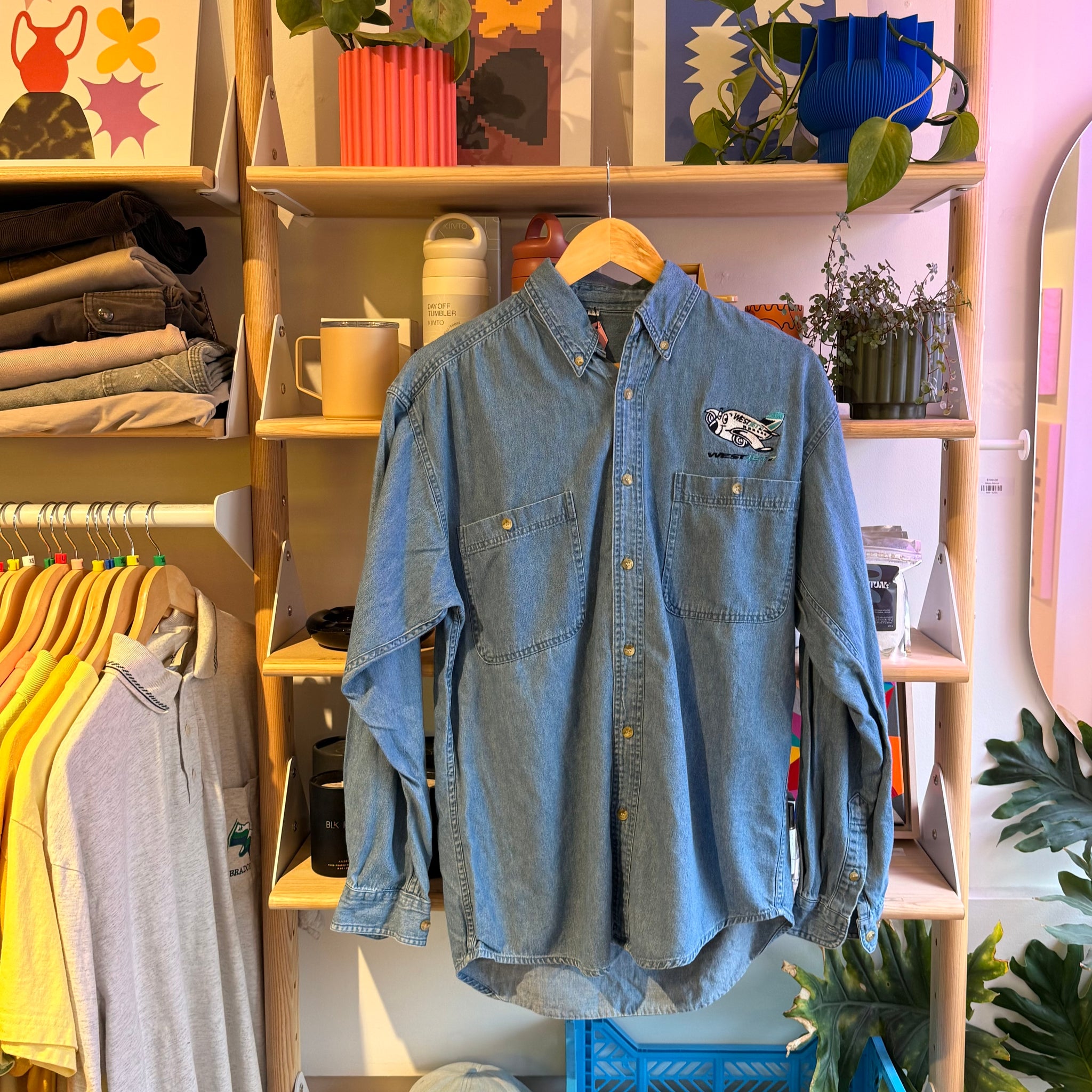 Westjet Denim Button Up | S