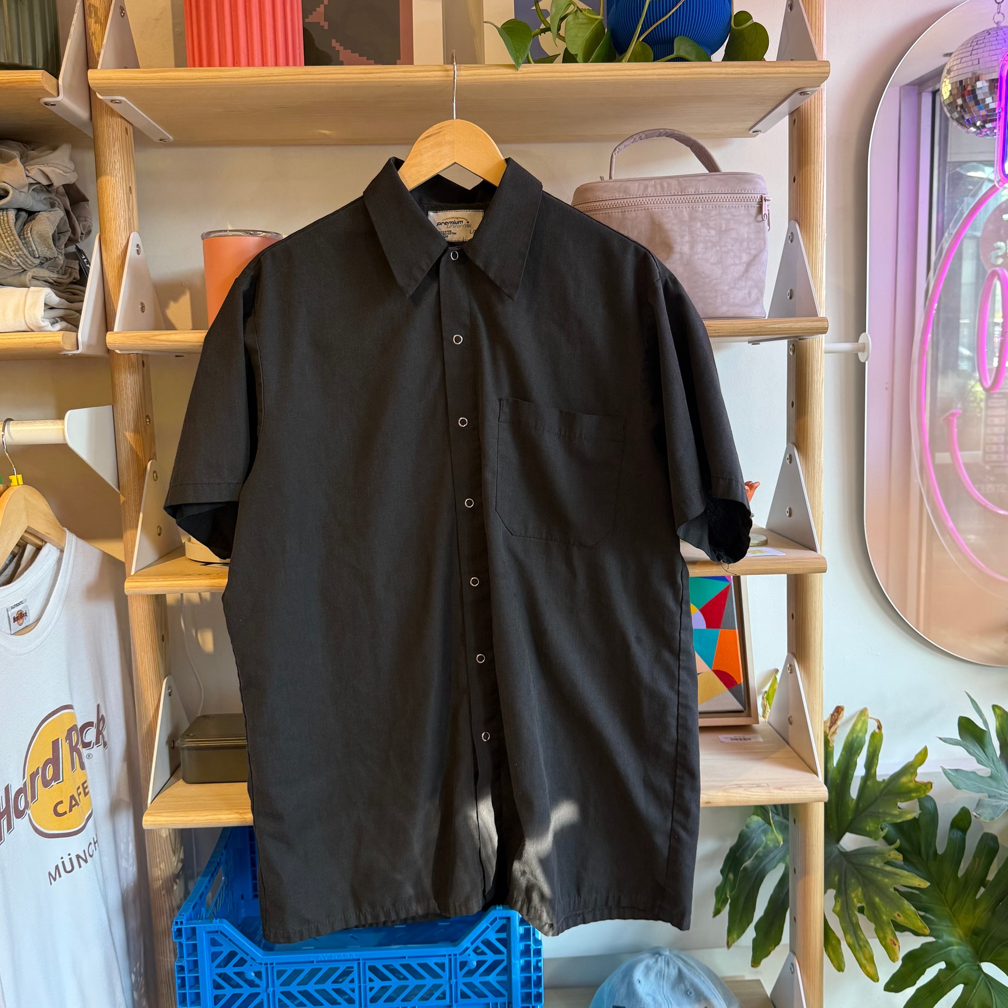 Black Button Up | L