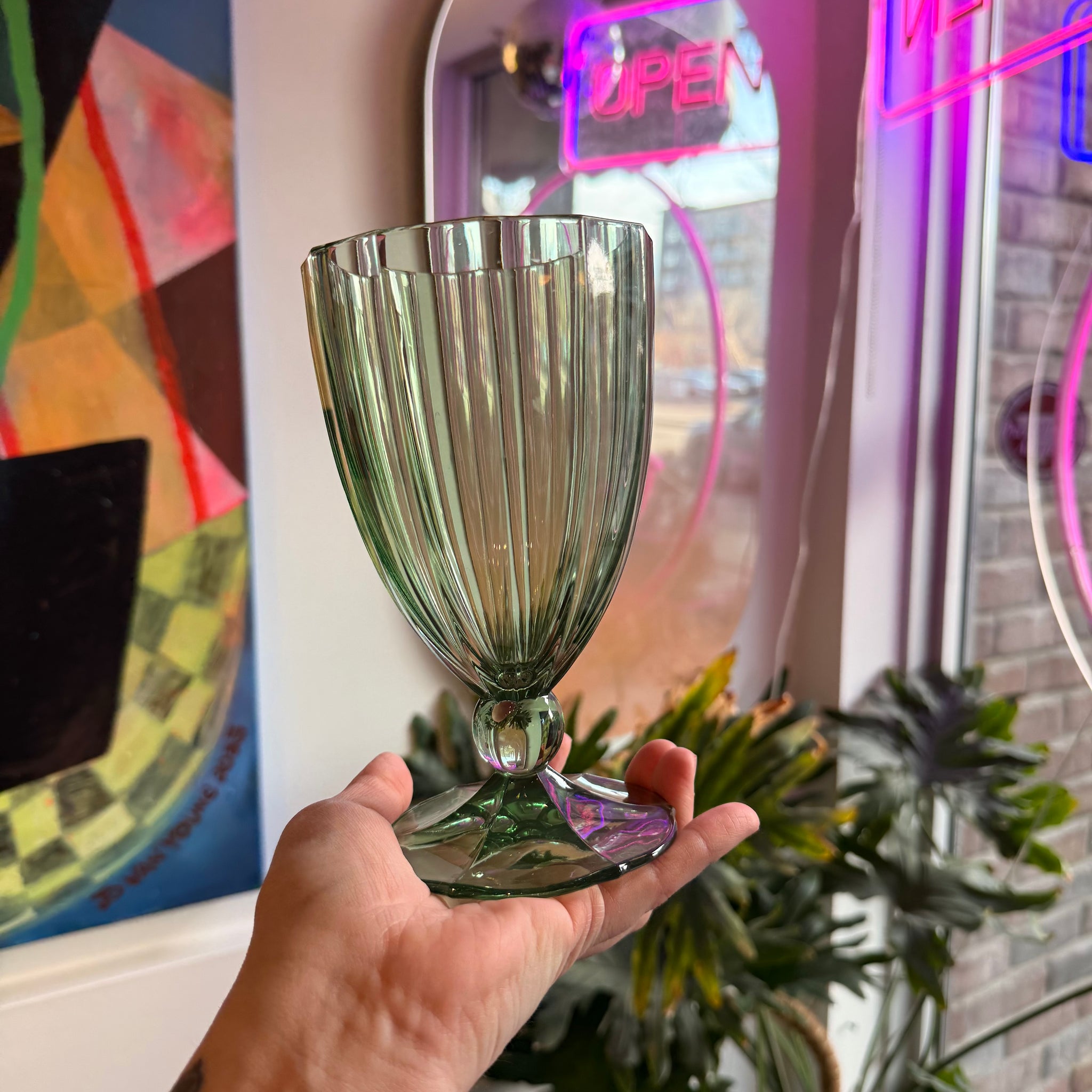 Villeroy & Boch "My Garden" Green Goblets | Set of 4